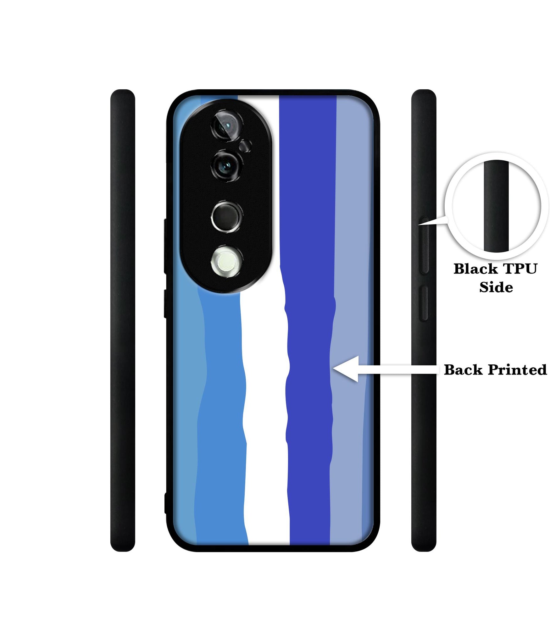 Blue Stripes Rainbow Design Designer 2D Printed Back Case Cover for Vivo V40 5G / V40 Pro 5G