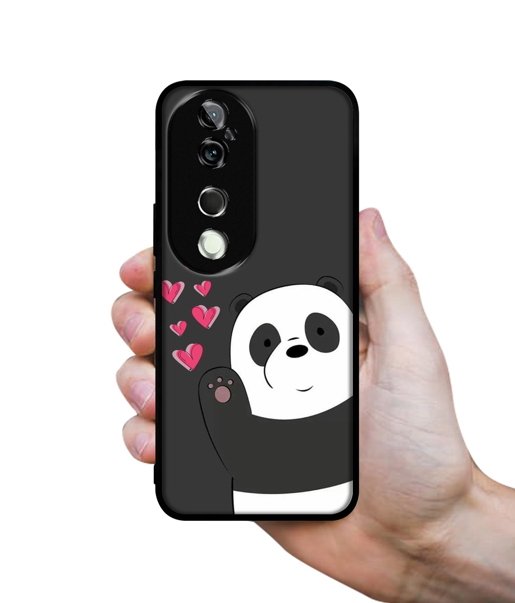Love Panda Design Designer 2D Printed Back Case Cover for Vivo V40 5G / V40 Pro 5G