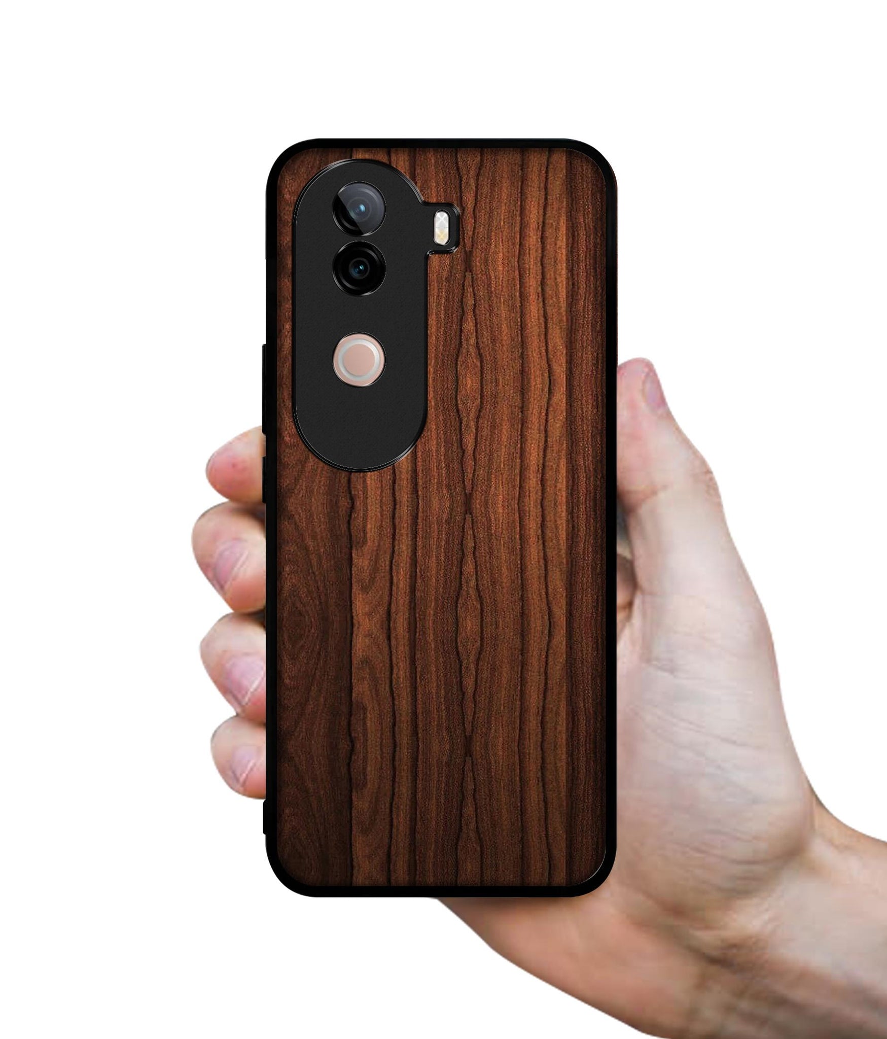 Brown Wooden Texture Design Designer 2D Printed Back Case Cover for Vivo V40e 5G / iQOO Z9s 5G