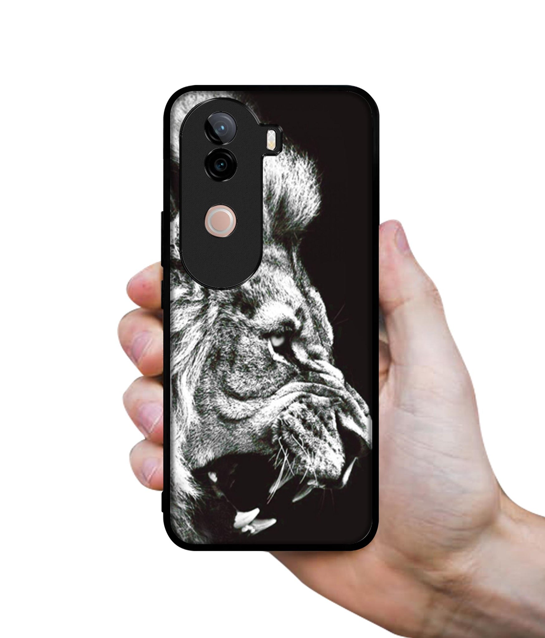 Angry Lion Design Designer 2D Printed Back Case Cover for Vivo V40e 5G / iQOO Z9s 5G
