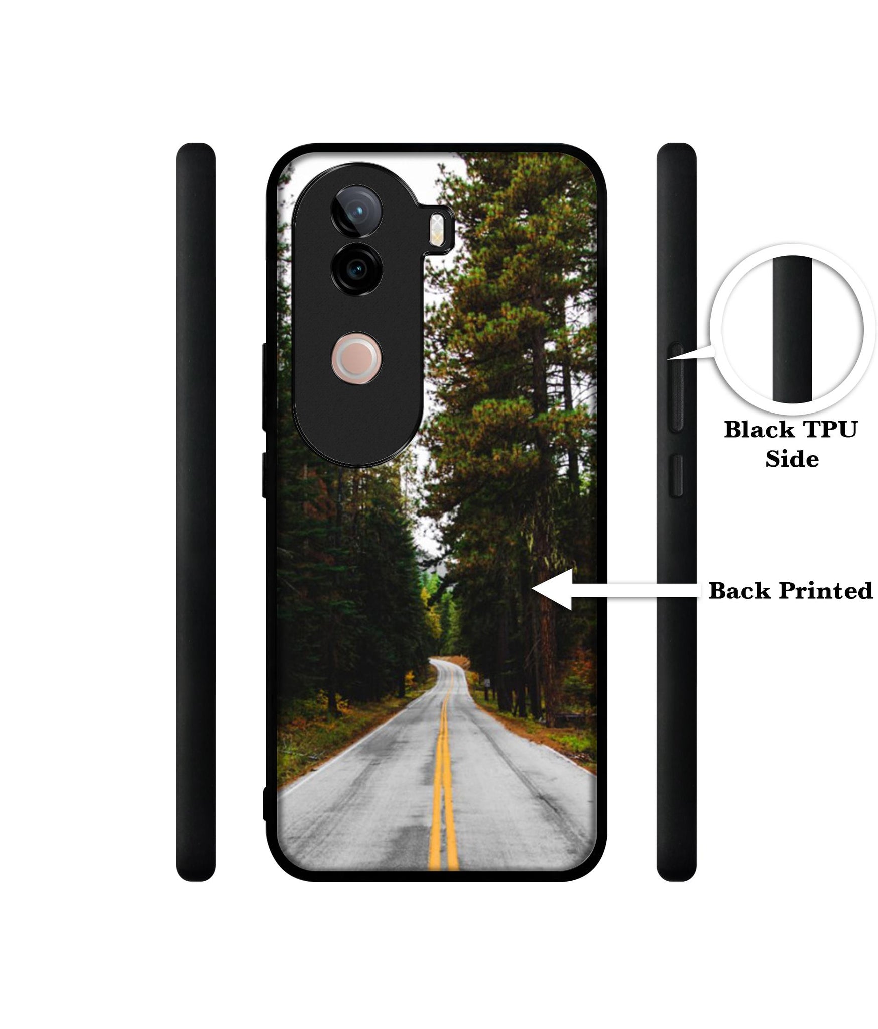 Road Photo Design Designer 2D Printed Back Case Cover for Vivo V40e 5G / iQOO Z9s 5G