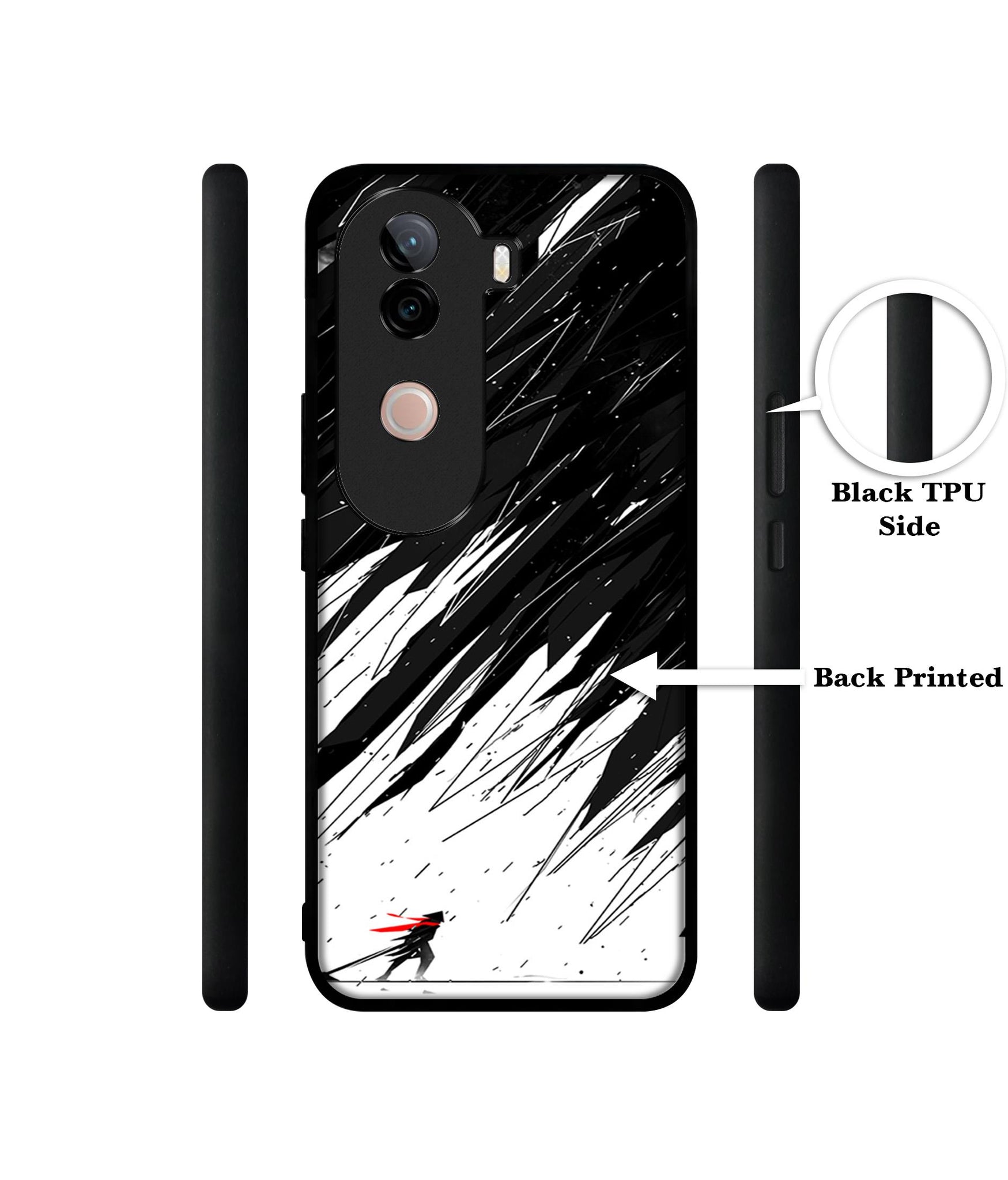 Geometric Strom Design Designer 2D Printed Back Case Cover for Vivo V40e 5G / iQOO Z9s 5G