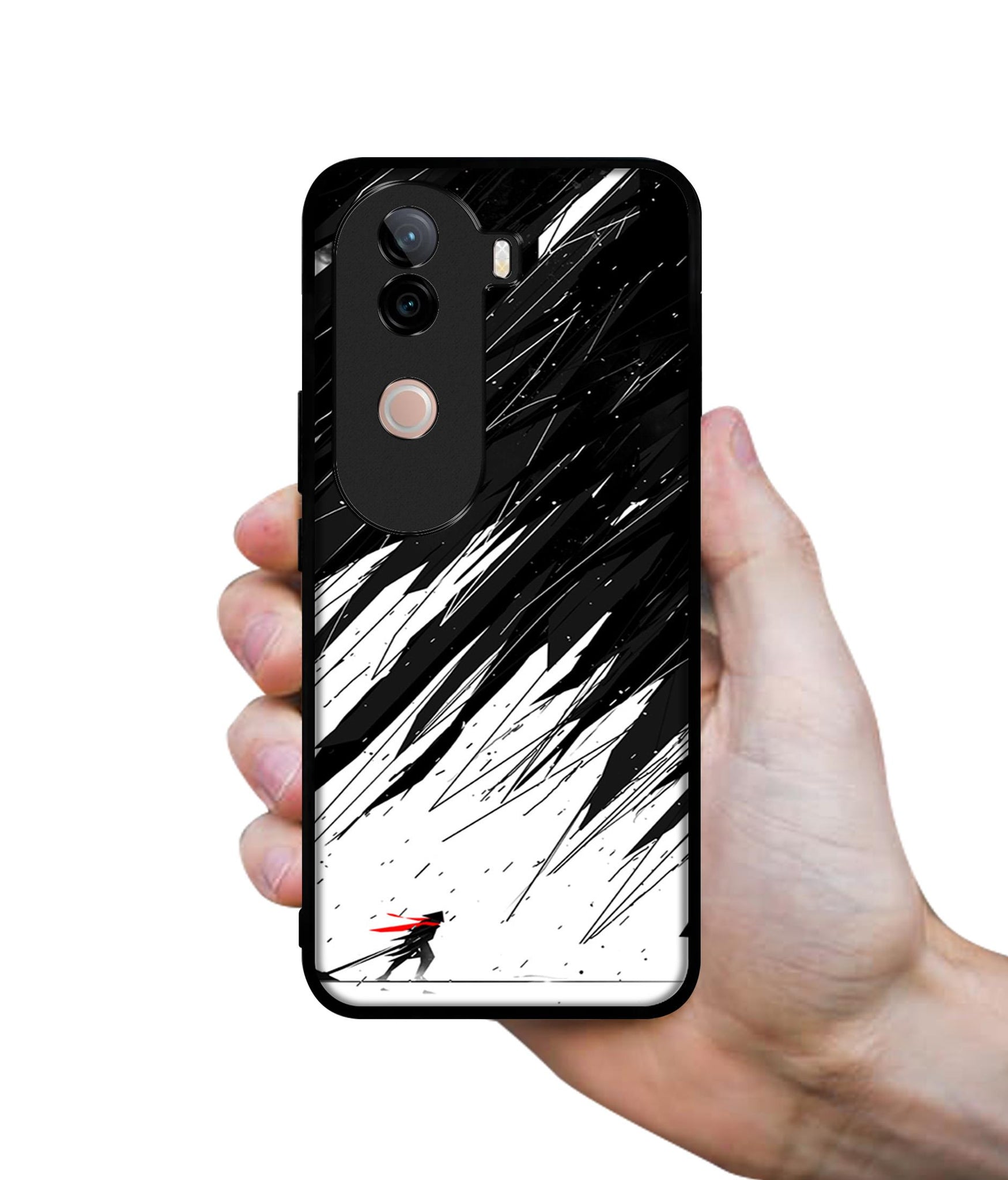 Geometric Strom Design Designer 2D Printed Back Case Cover for Vivo V40e 5G / iQOO Z9s 5G