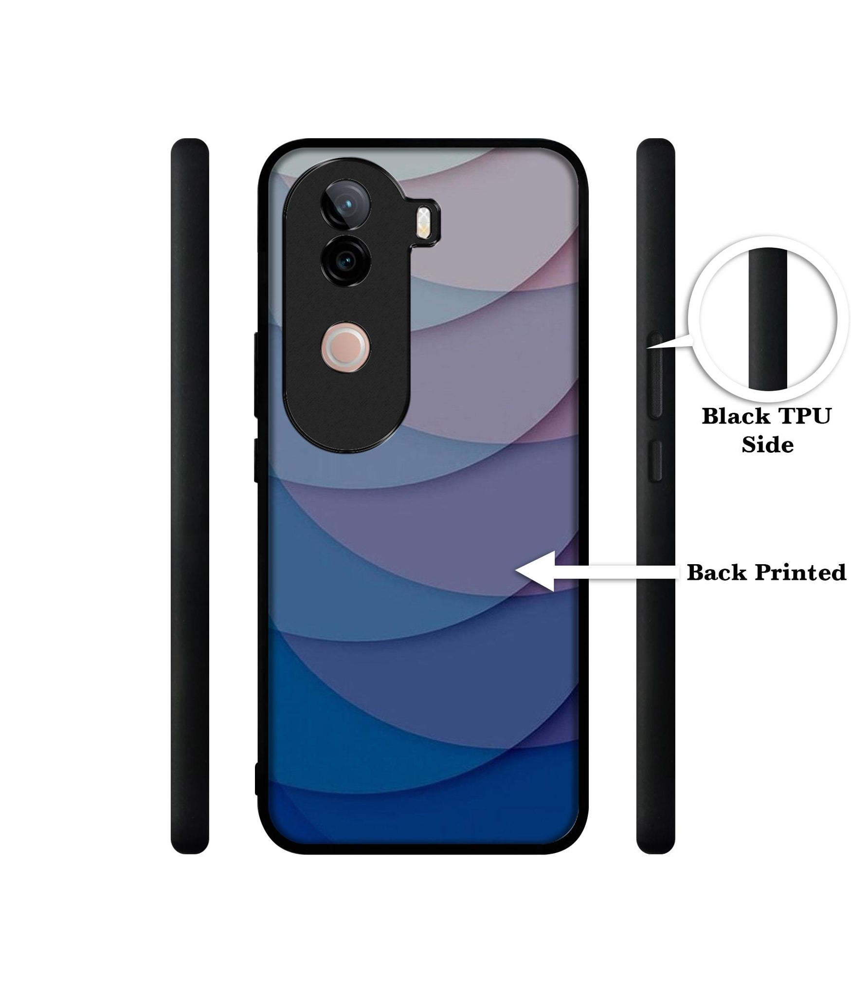 Waves Pattern Print Design Designer 2D Printed Back Case Cover for Vivo V40e 5G / iQOO Z9s 5G