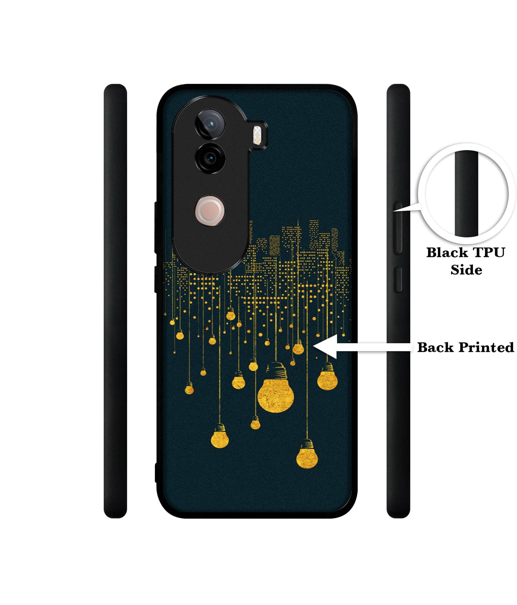 City Light Pattern Design Designer 2D Printed Back Case Cover for Vivo V40e 5G / iQOO Z9s 5G