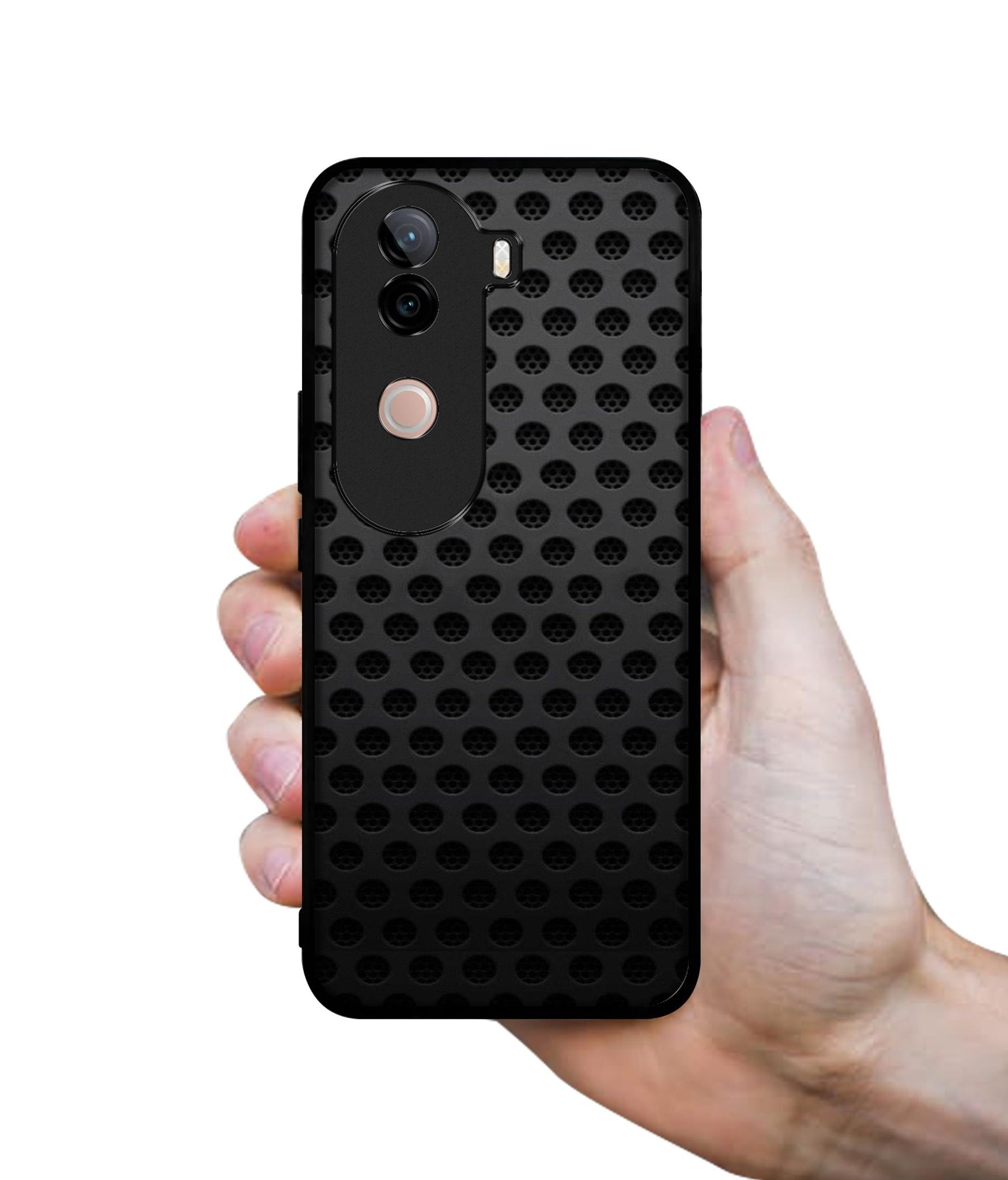 Black Circle Design Designer 2D Printed Back Case Cover for Vivo V40e 5G / iQOO Z9s 5G