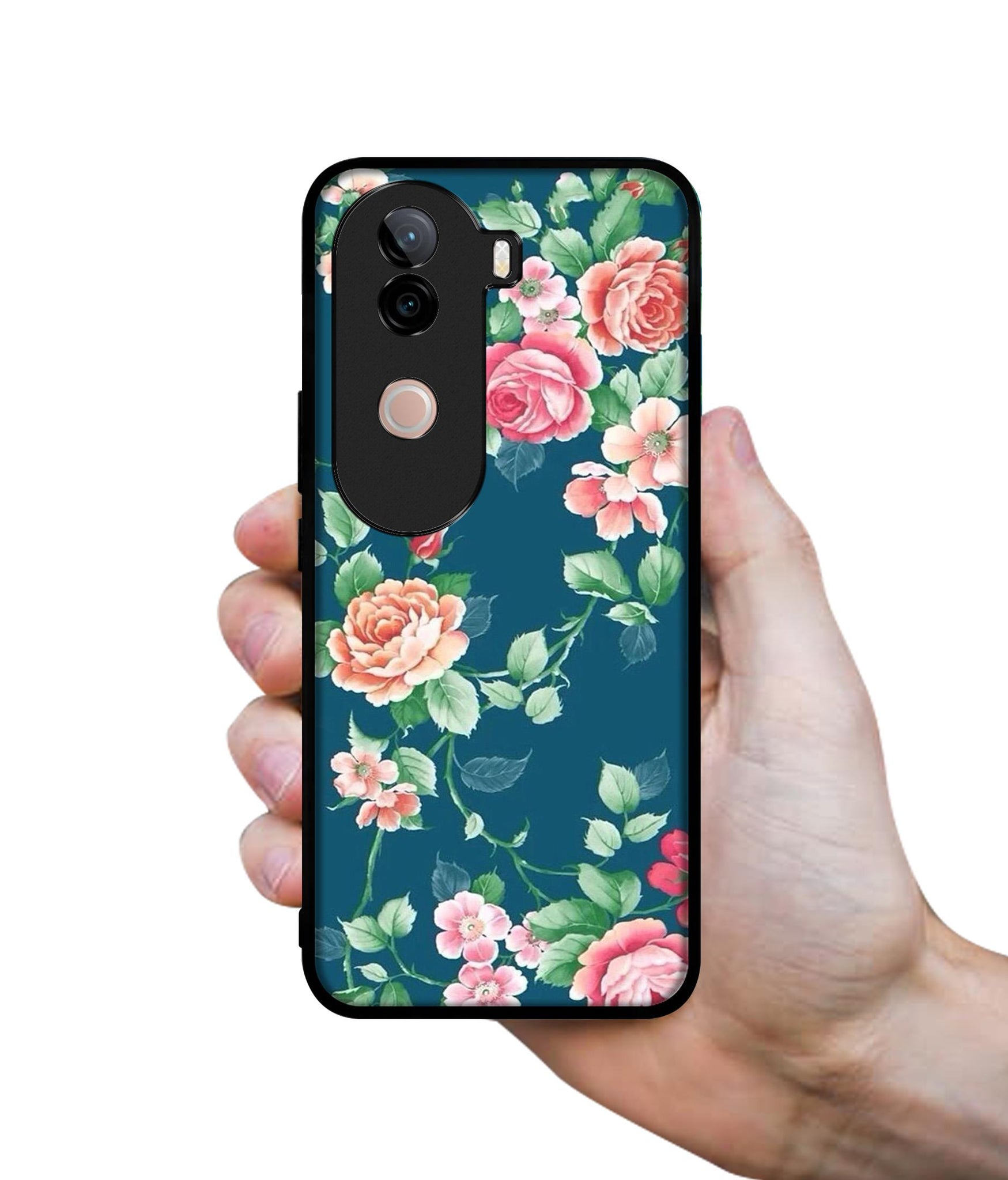 Vintage Floral Design Designer 2D Printed Back Case Cover for Vivo V40e 5G / iQOO Z9s 5G