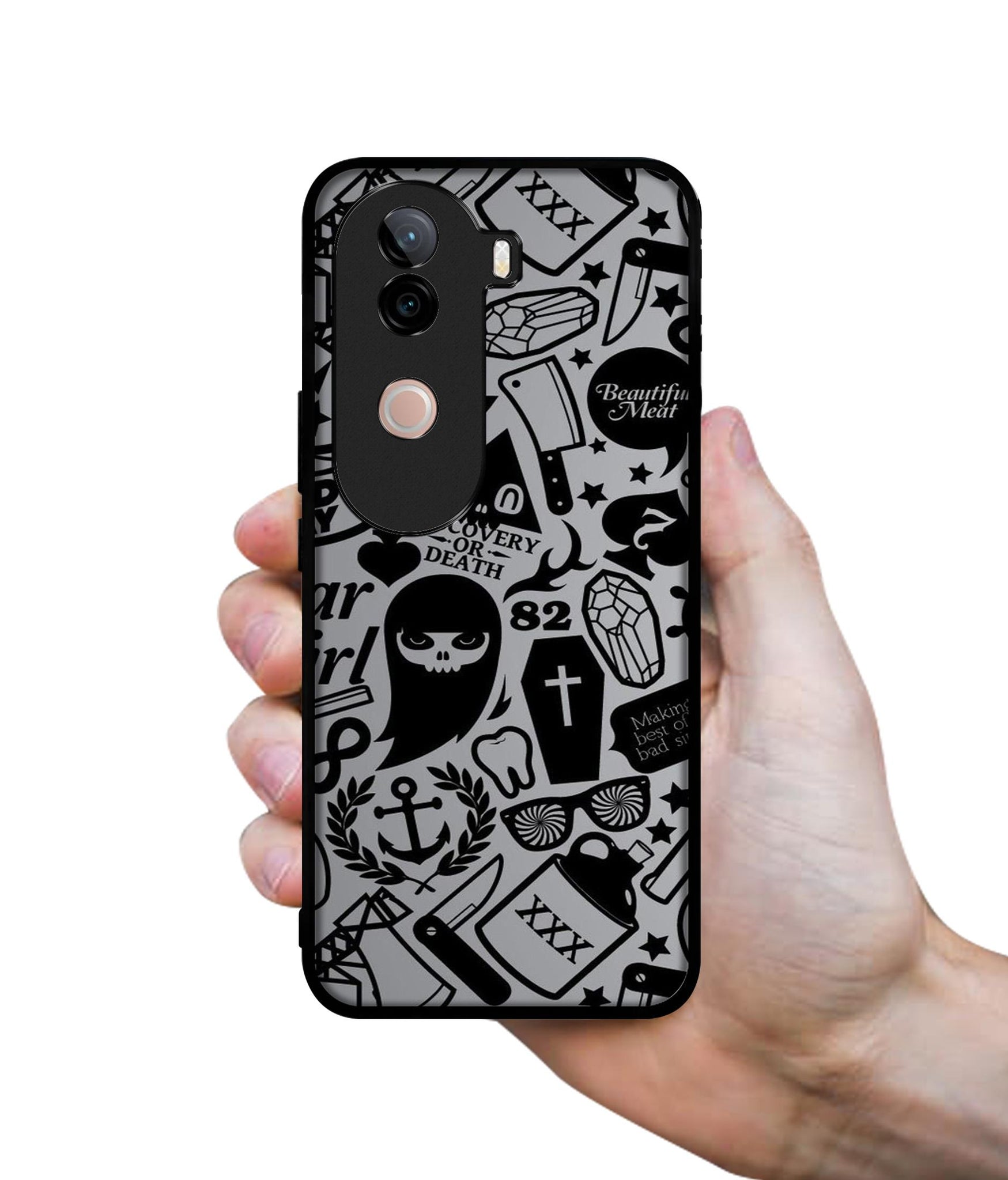 Discover Or Death Design Designer 2D Printed Back Case Cover for Vivo V40e 5G / iQOO Z9s 5G