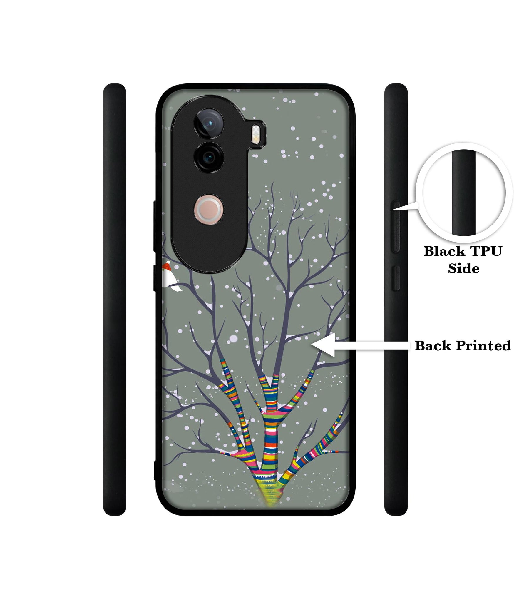 Winter Pattern Print Design Designer 2D Printed Back Case Cover for Vivo V40e 5G / iQOO Z9s 5G