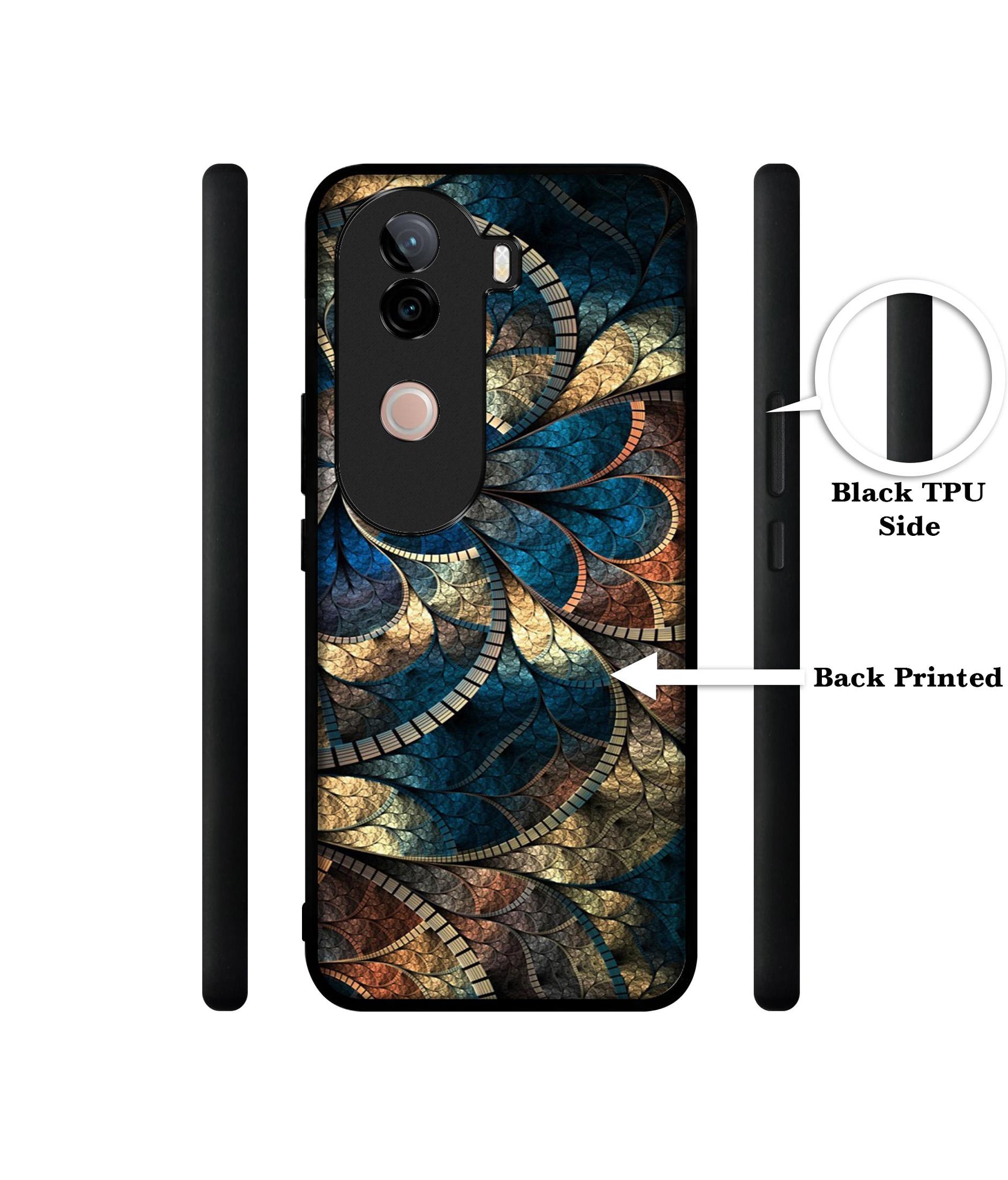 Fractional Pattern Design Designer 2D Printed Back Case Cover for Vivo V40e 5G / iQOO Z9s 5G