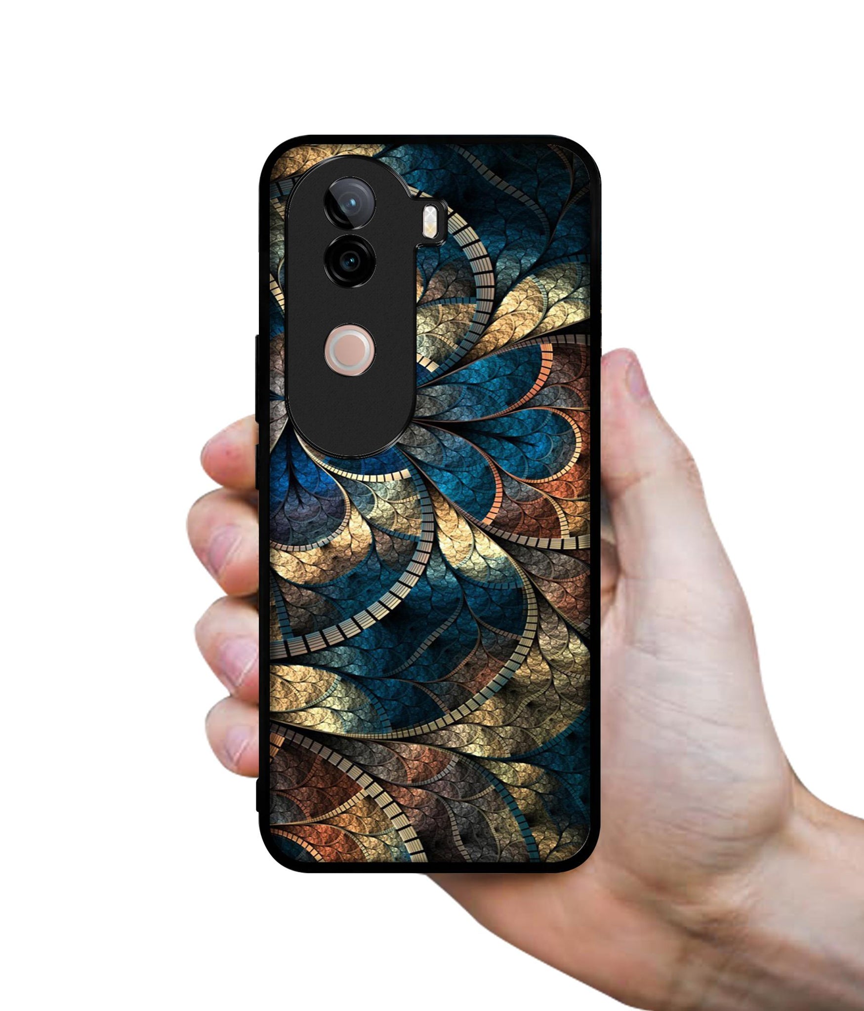 Fractional Pattern Design Designer 2D Printed Back Case Cover for Vivo V40e 5G / iQOO Z9s 5G