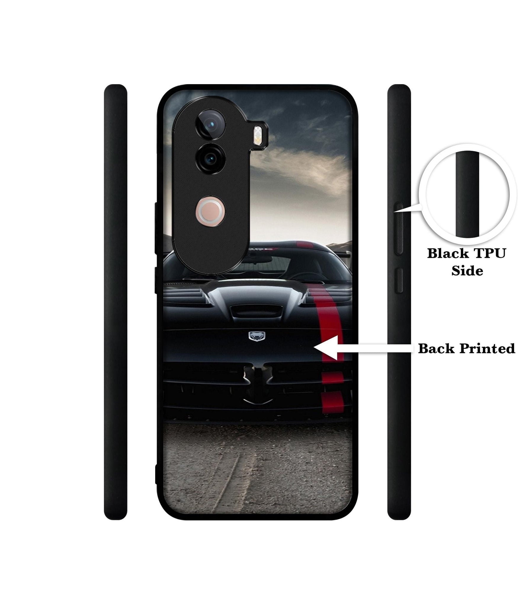 Sports Car Pattern Design Designer 2D Printed Back Case Cover for Vivo V40e 5G / iQOO Z9s 5G