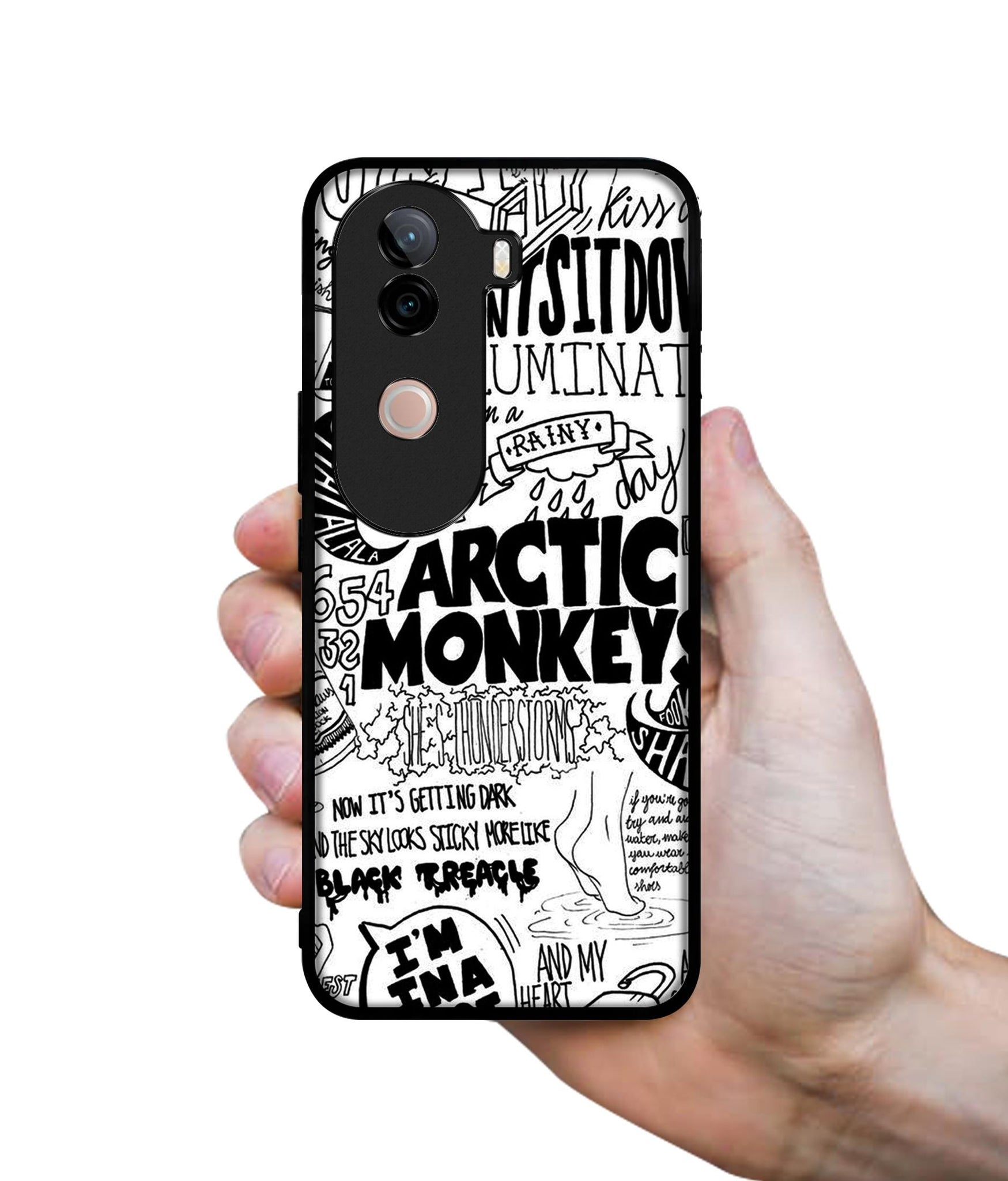 Arctic Monkeys Pattern Design Designer 2D Printed Back Case Cover for Vivo V40e 5G / iQOO Z9s 5G