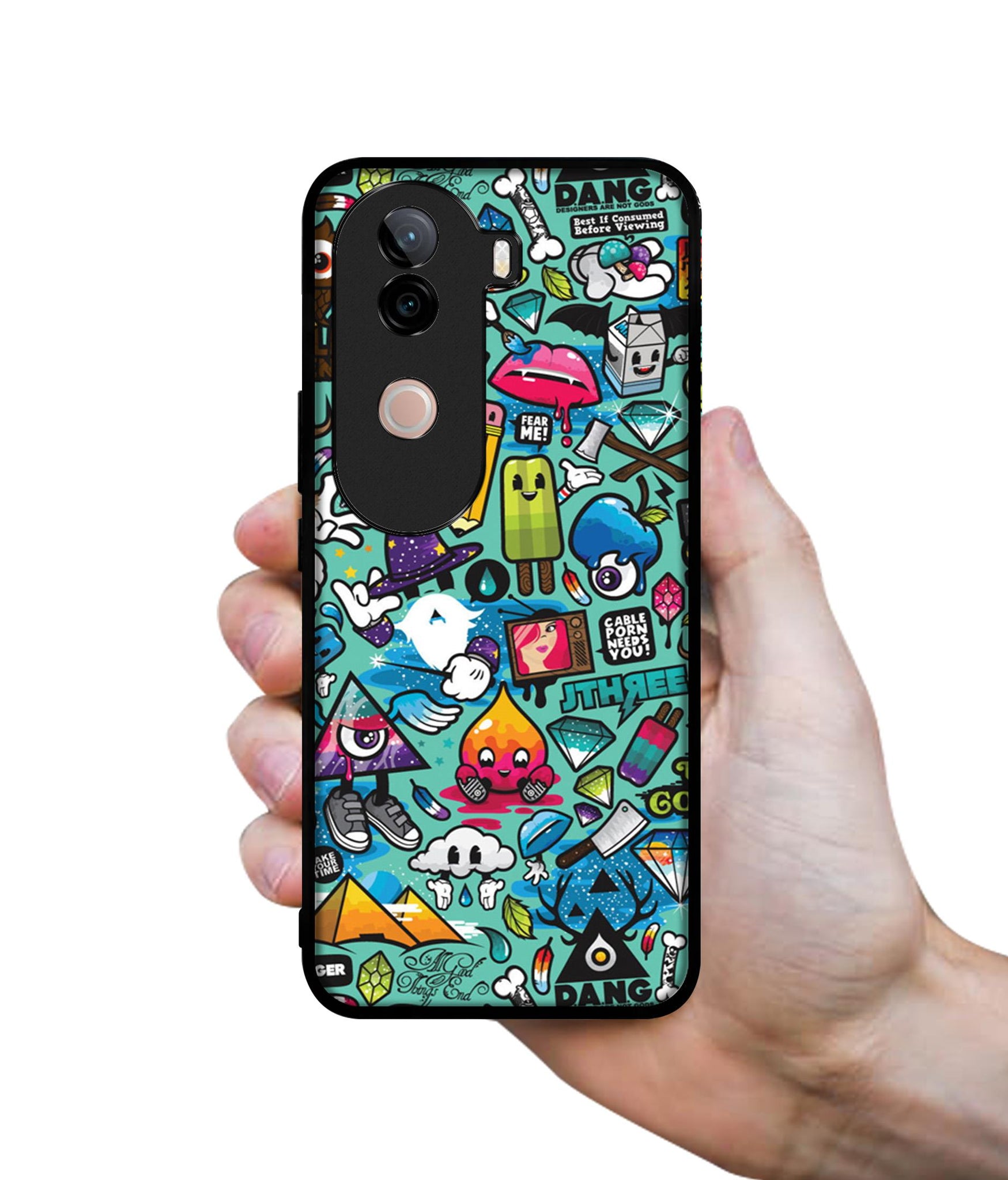 Crazy Design Designer 2D Printed Back Case Cover for Vivo V40e 5G / iQOO Z9s 5G