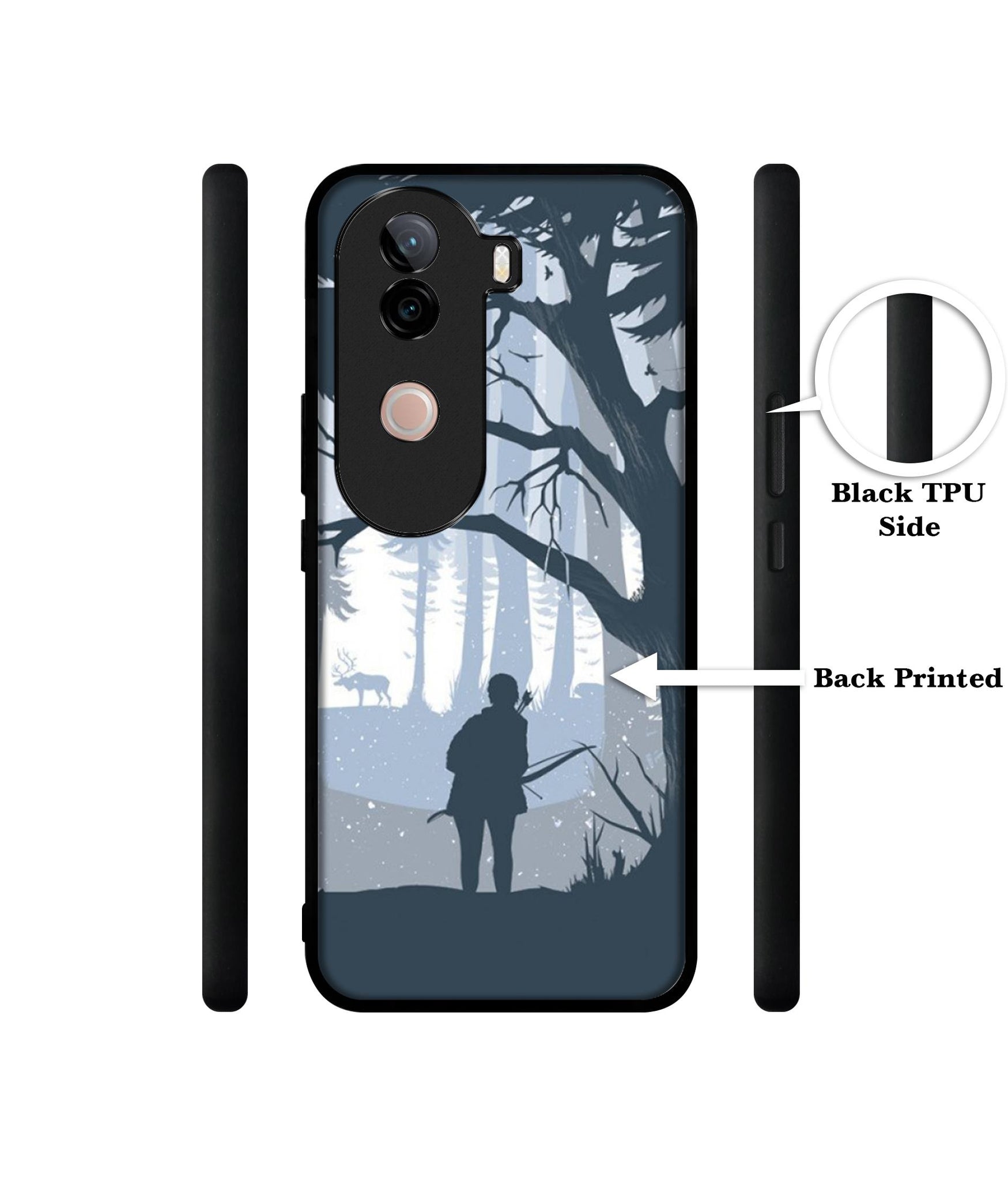 Hunter Design Designer 2D Printed Back Case Cover for Vivo V40e 5G / iQOO Z9s 5G