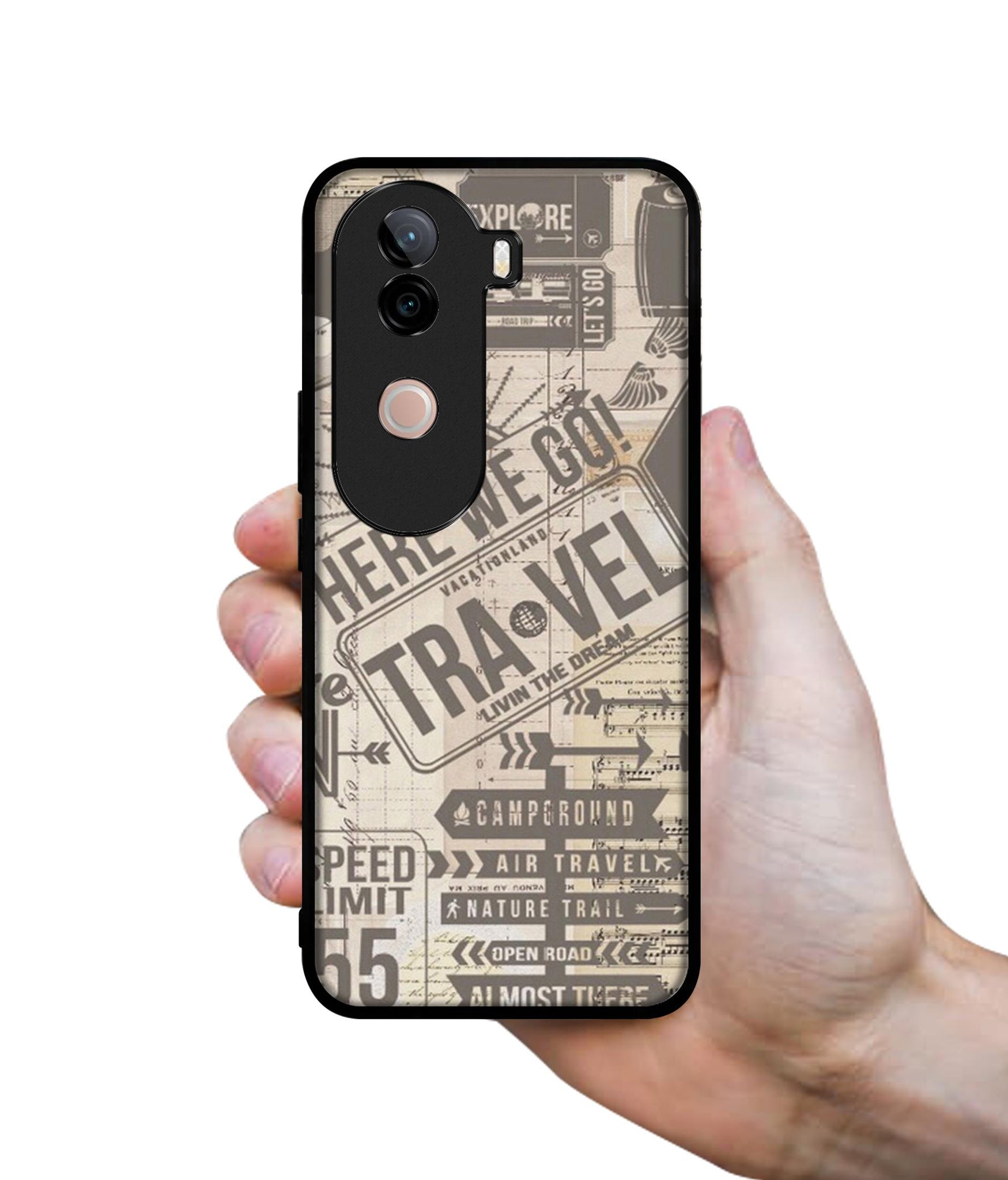 Travel Design Designer 2D Printed Back Case Cover for Vivo V40e 5G / iQOO Z9s 5G