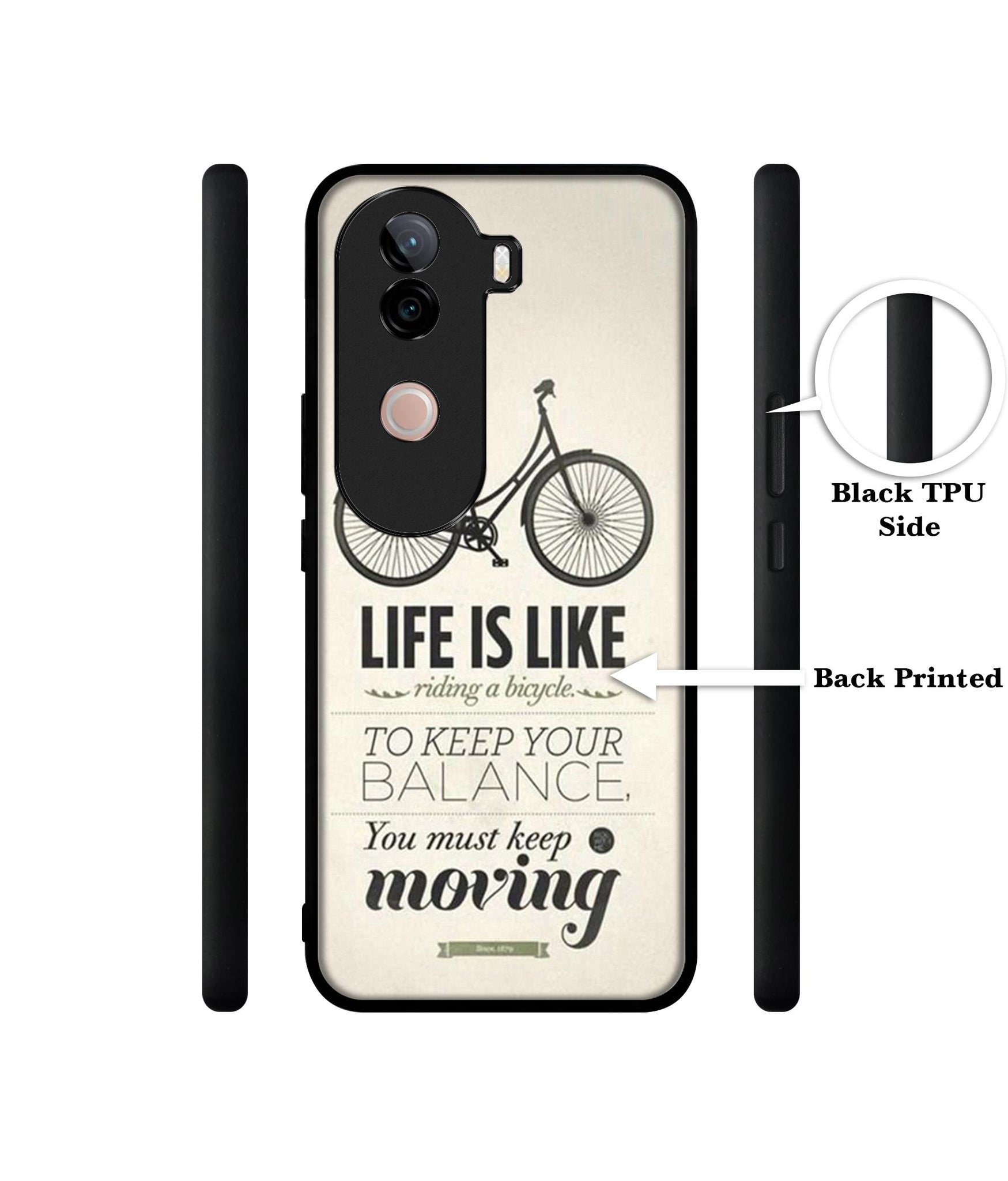 Life is Like Moving Design Designer 2D Printed Back Case Cover for Vivo V40e 5G / iQOO Z9s 5G