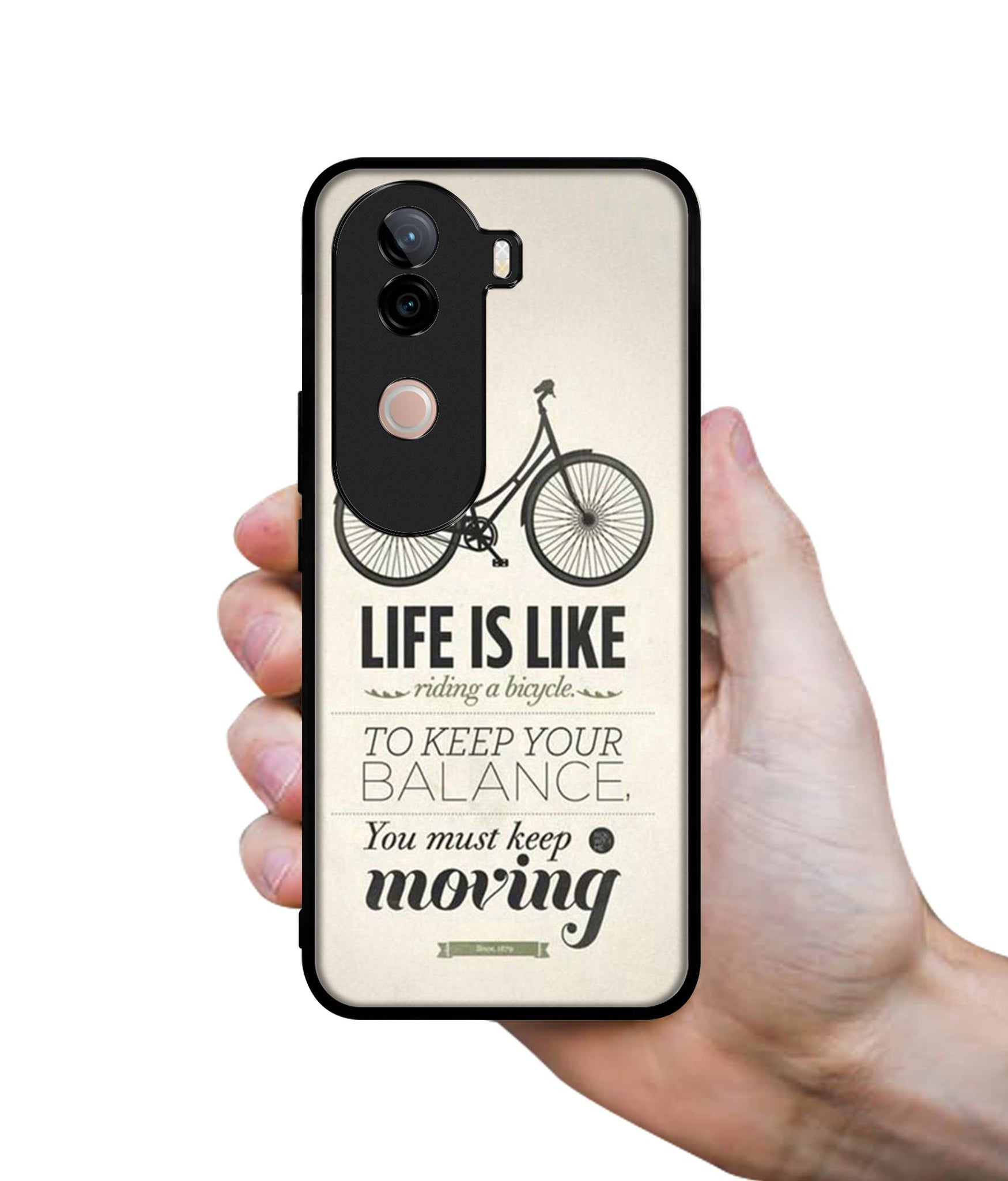 Life is Like Moving Design Designer 2D Printed Back Case Cover for Vivo V40e 5G / iQOO Z9s 5G