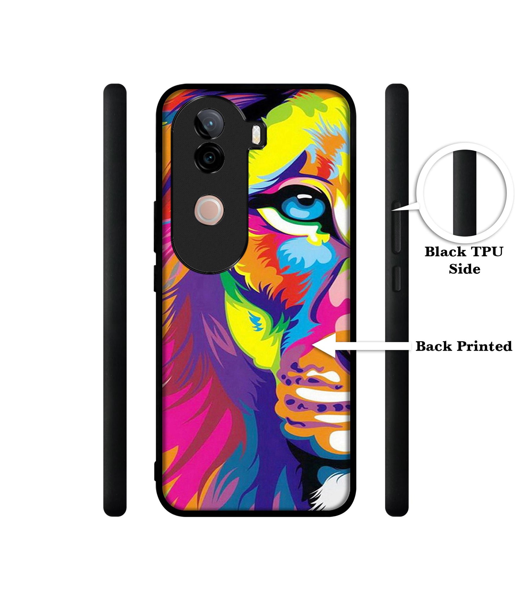Lion Design Designer 2D Printed Back Case Cover for Vivo V40e 5G / iQOO Z9s 5G