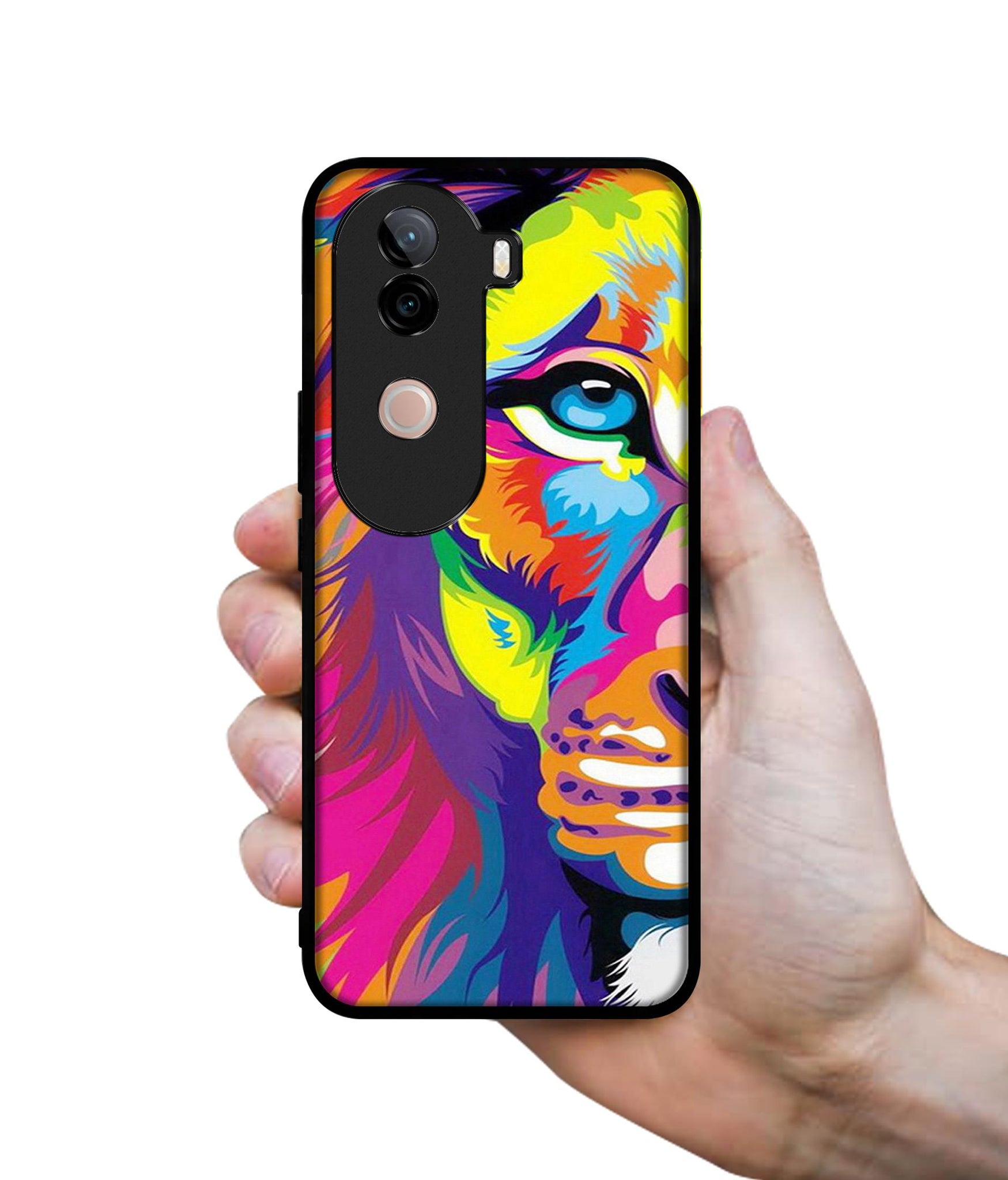 Lion Design Designer 2D Printed Back Case Cover for Vivo V40e 5G / iQOO Z9s 5G