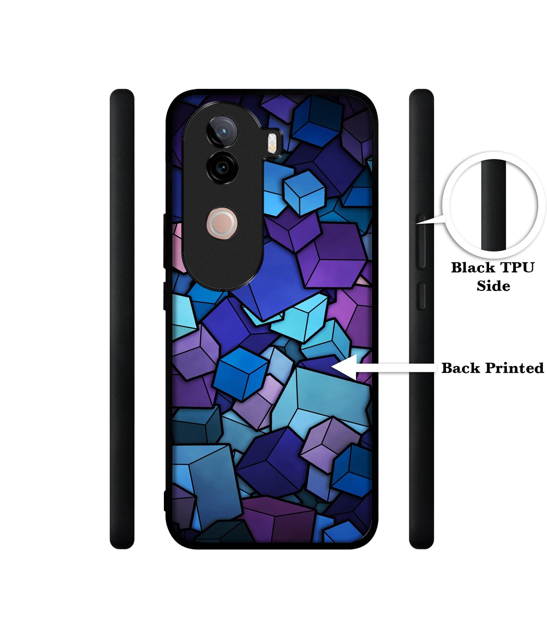 Color Box Design Designer 2D Printed Back Case Cover for Vivo V40e 5G / iQOO Z9s 5G