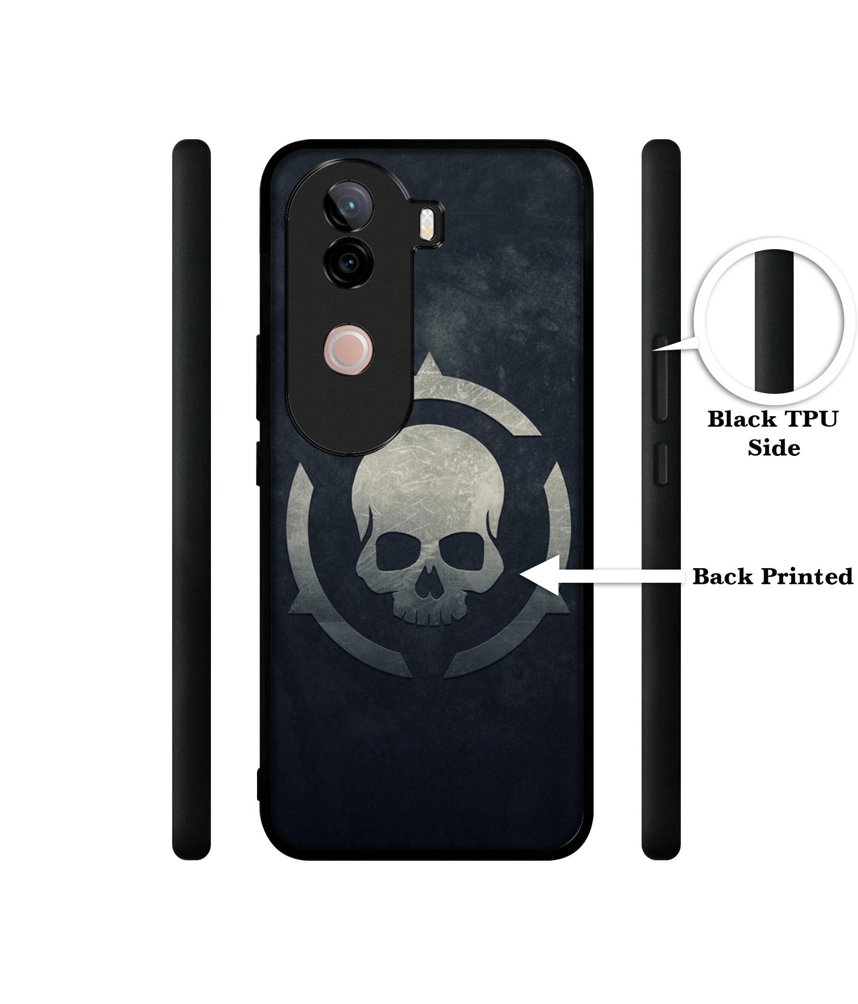 Skull Pattern Print Design Designer 2D Printed Back Case Cover for Vivo V40e 5G / iQOO Z9s 5G