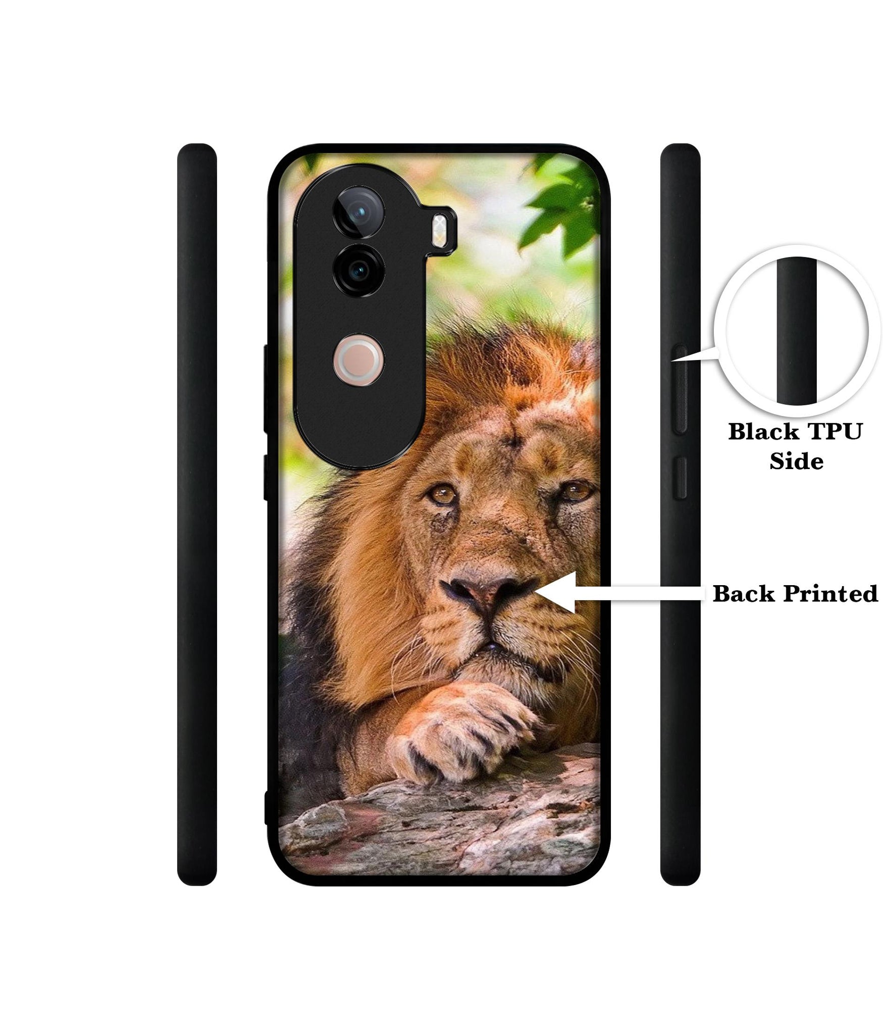 Tiger Pattern Print Design Designer 2D Printed Back Case Cover for Vivo V40e 5G / iQOO Z9s 5G
