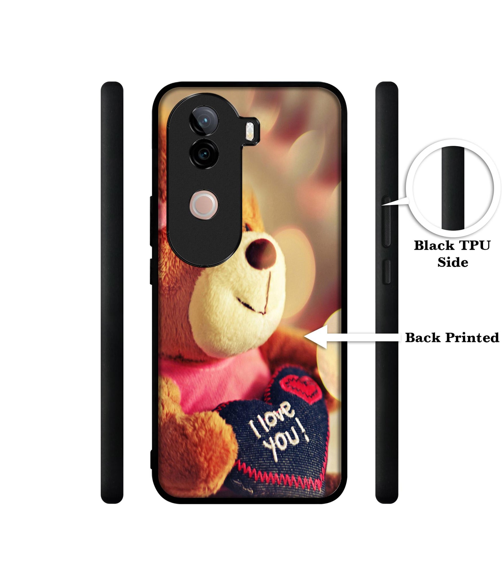Teddy Bear Design Designer 2D Printed Back Case Cover for Vivo V40e 5G / iQOO Z9s 5G