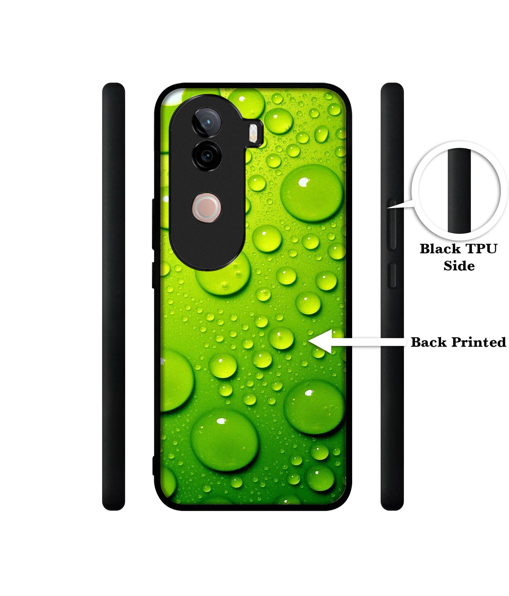 Green Bubbles Design Designer 2D Printed Back Case Cover for Vivo V40e 5G / iQOO Z9s 5G