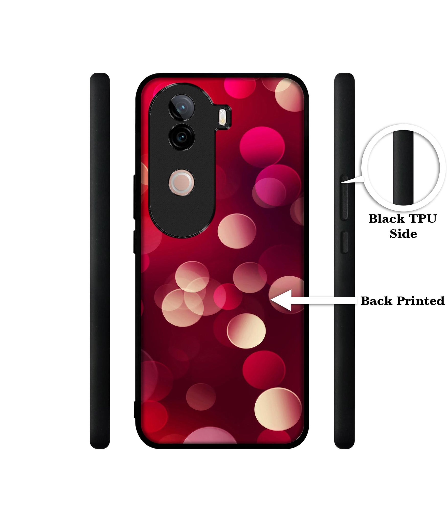3D Circles Design Designer 2D Printed Back Case Cover for Vivo V40e 5G / iQOO Z9s 5G