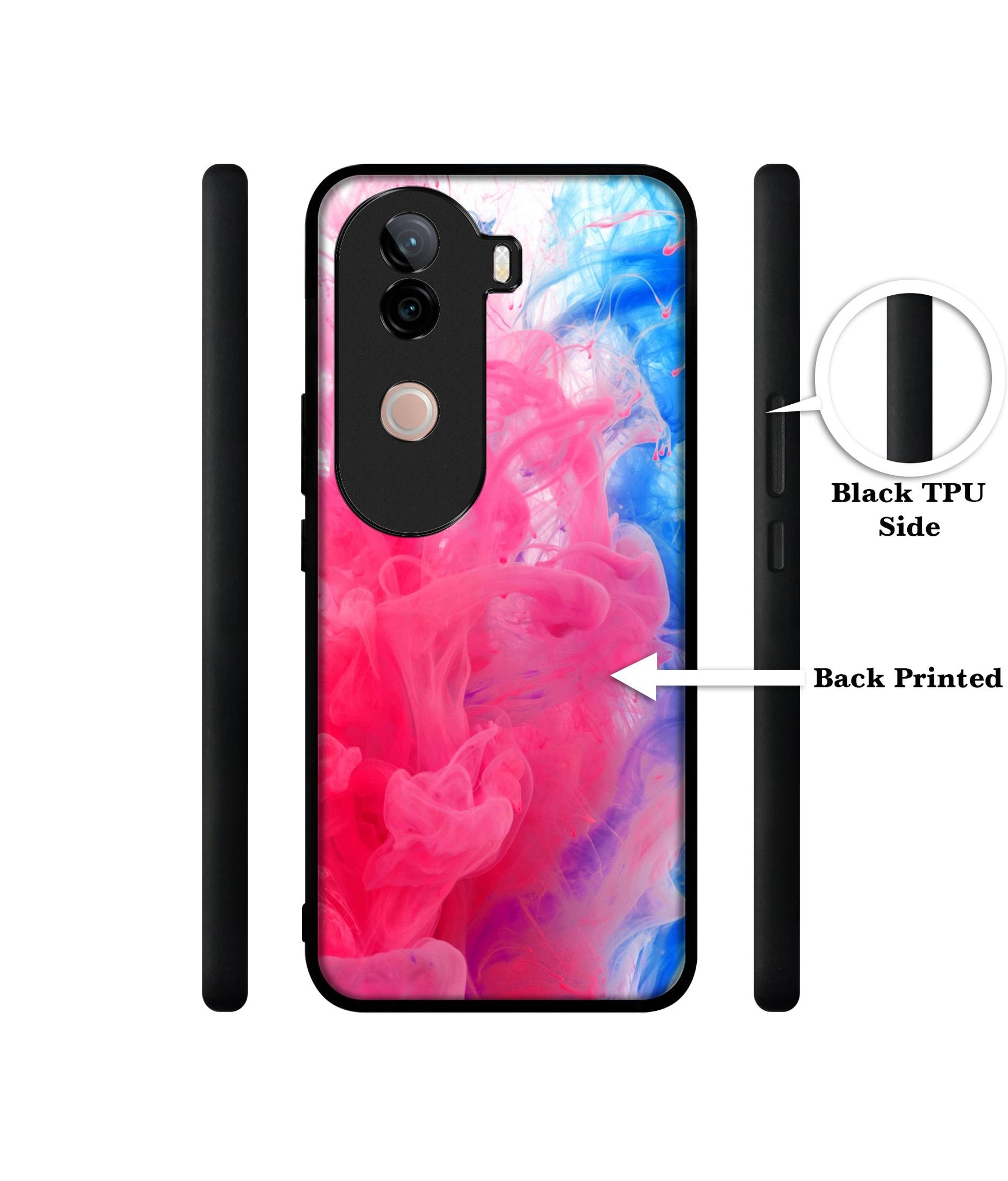 Fractal Paint Design Designer 2D Printed Back Case Cover for Vivo V40e 5G / iQOO Z9s 5G