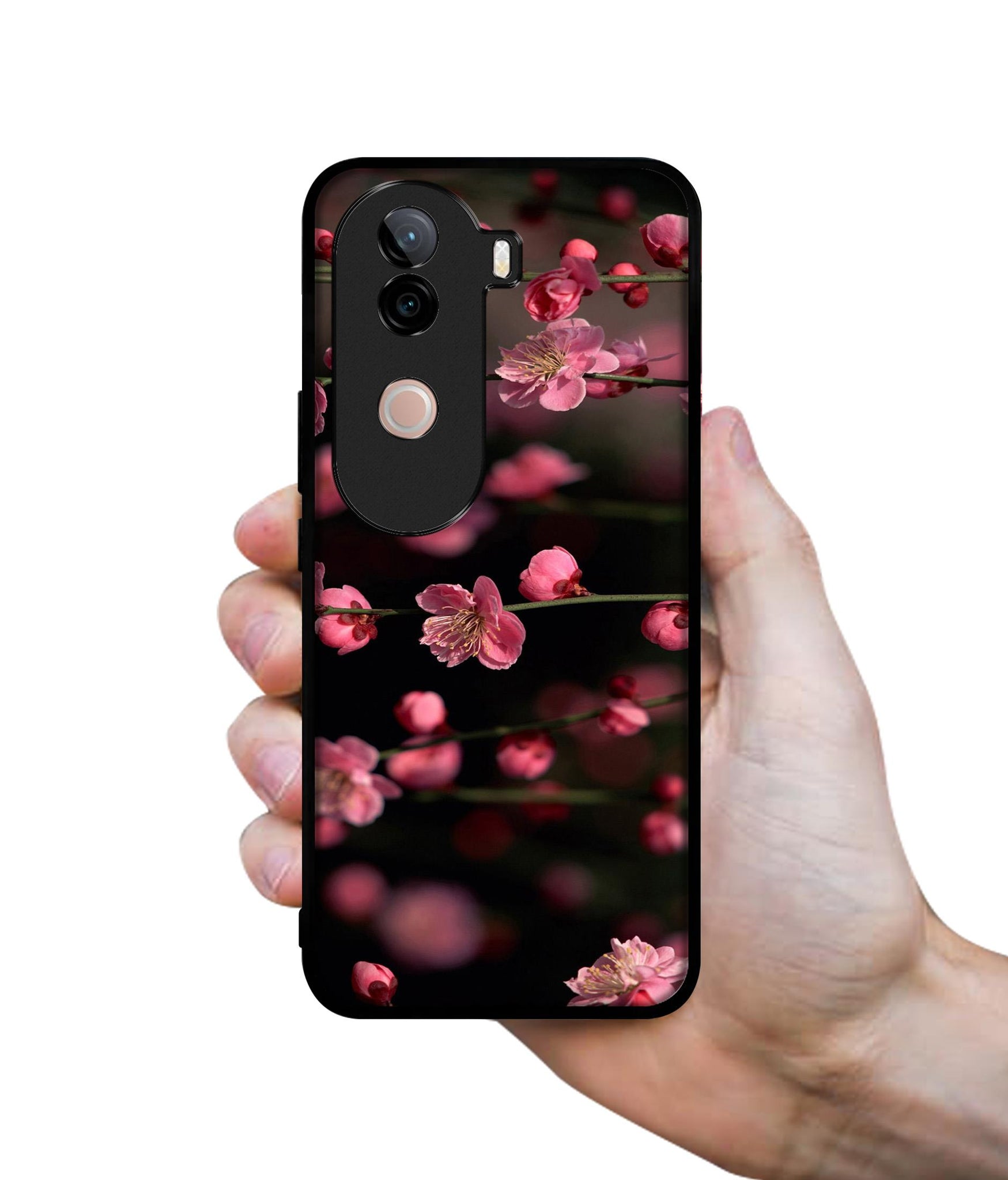 Pink Flowers Design Designer 2D Printed Back Case Cover for Vivo V40e 5G / iQOO Z9s 5G