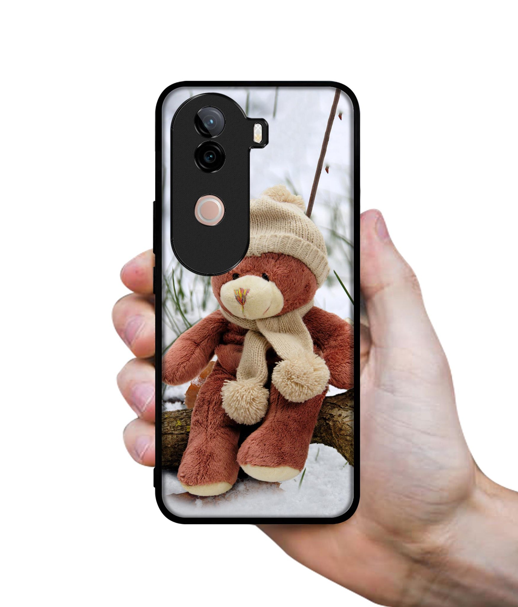 Woolen Bear Design Designer 2D Printed Back Case Cover for Vivo V40e 5G / iQOO Z9s 5G