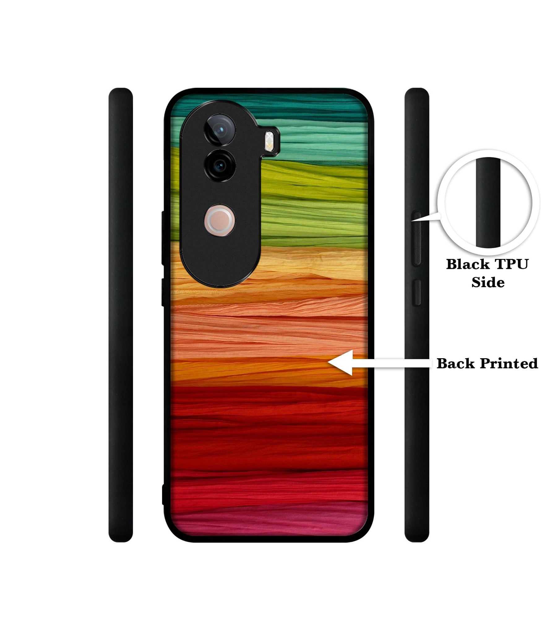 Colorful Thread Design Designer 2D Printed Back Case Cover for Vivo V40e 5G / iQOO Z9s 5G