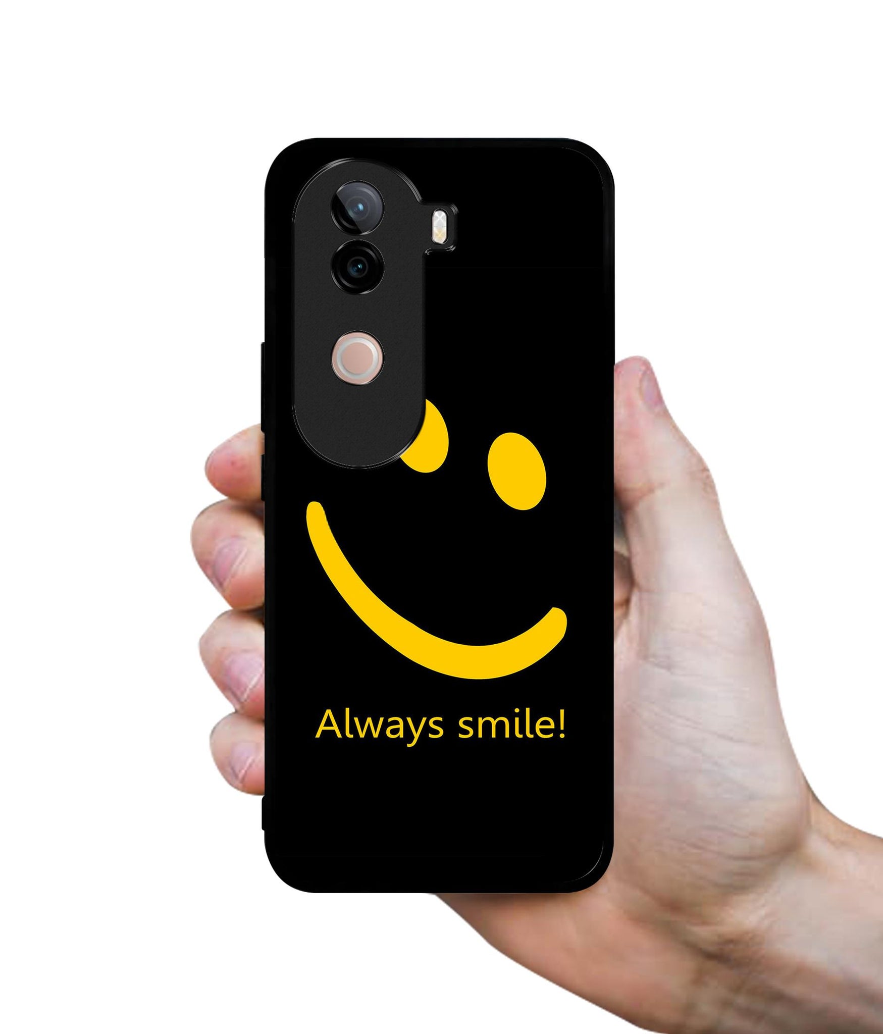 Always Smile Quote Design Designer 2D Printed Back Case Cover for Vivo V40e 5G / iQOO Z9s 5G
