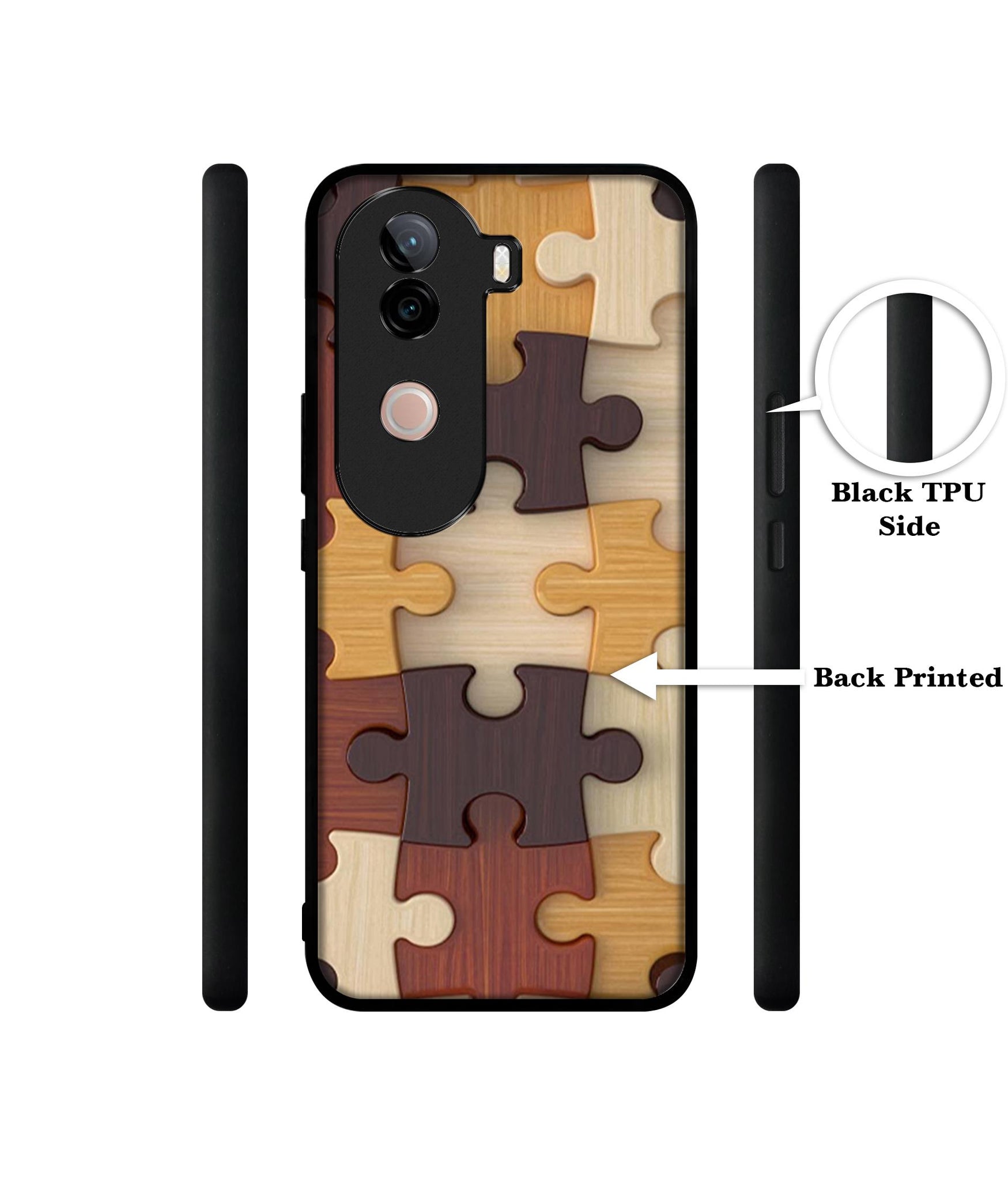 Puzzle Pattern Design Designer 2D Printed Back Case Cover for Vivo V40e 5G / iQOO Z9s 5G