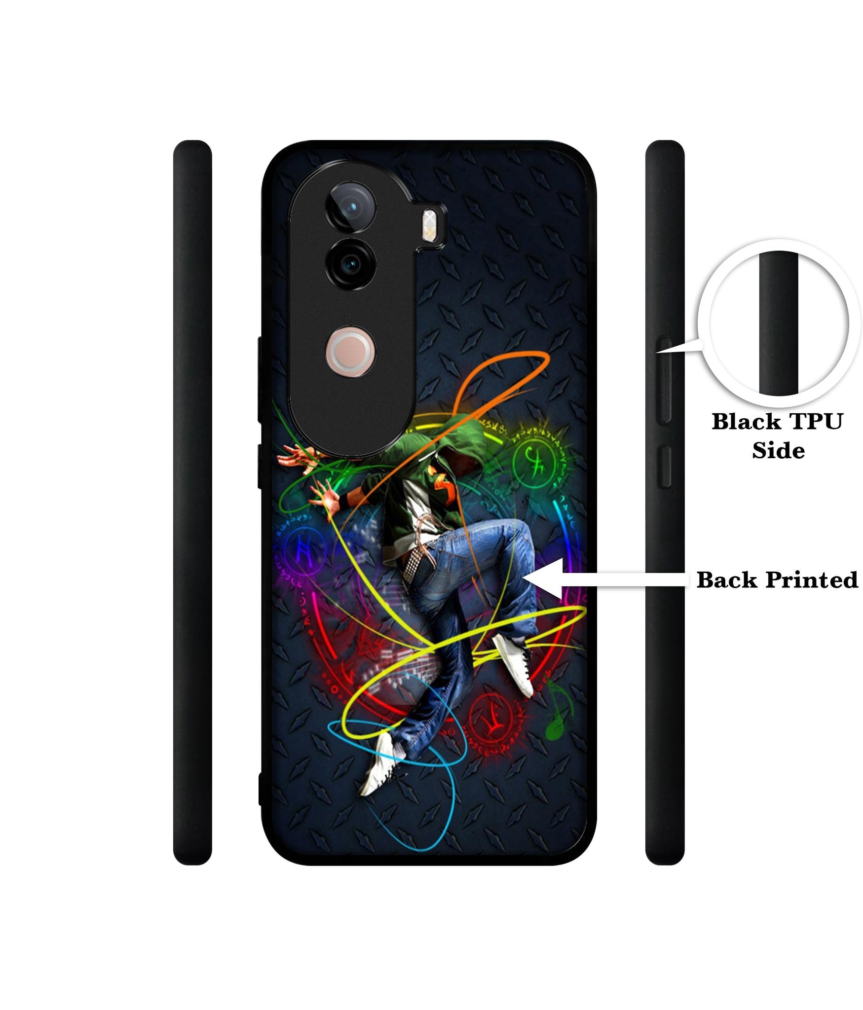 Boy With Music Design Designer 2D Printed Back Case Cover for Vivo V40e 5G / iQOO Z9s 5G