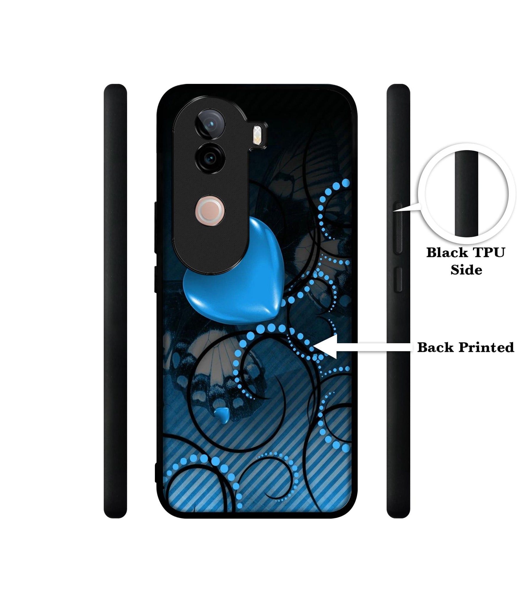 Hart Design Designer 2D Printed Back Case Cover for Vivo V40e 5G / iQOO Z9s 5G