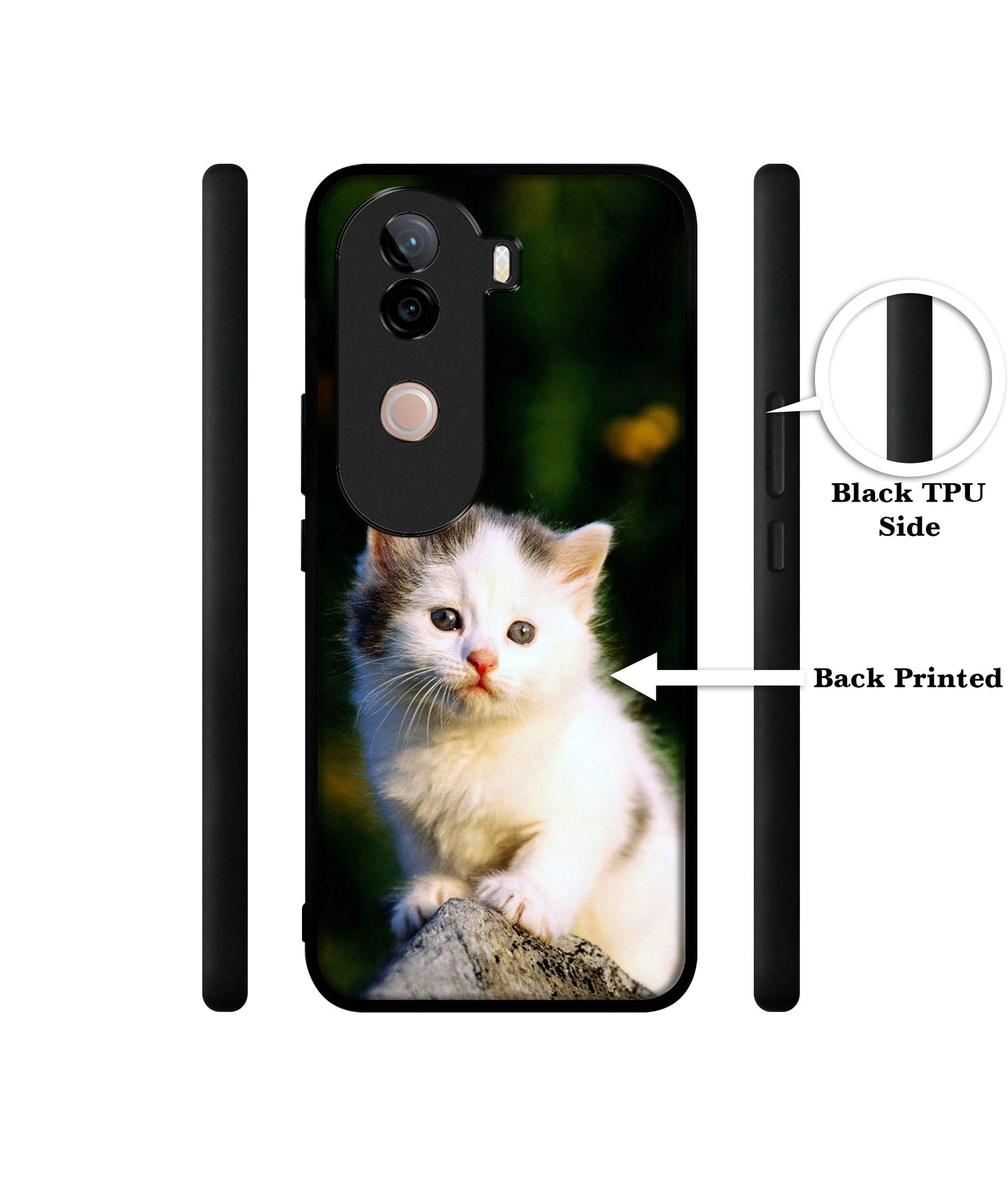 Sweet Cat Design Designer 2D Printed Back Case Cover for Vivo V40e 5G / iQOO Z9s 5G
