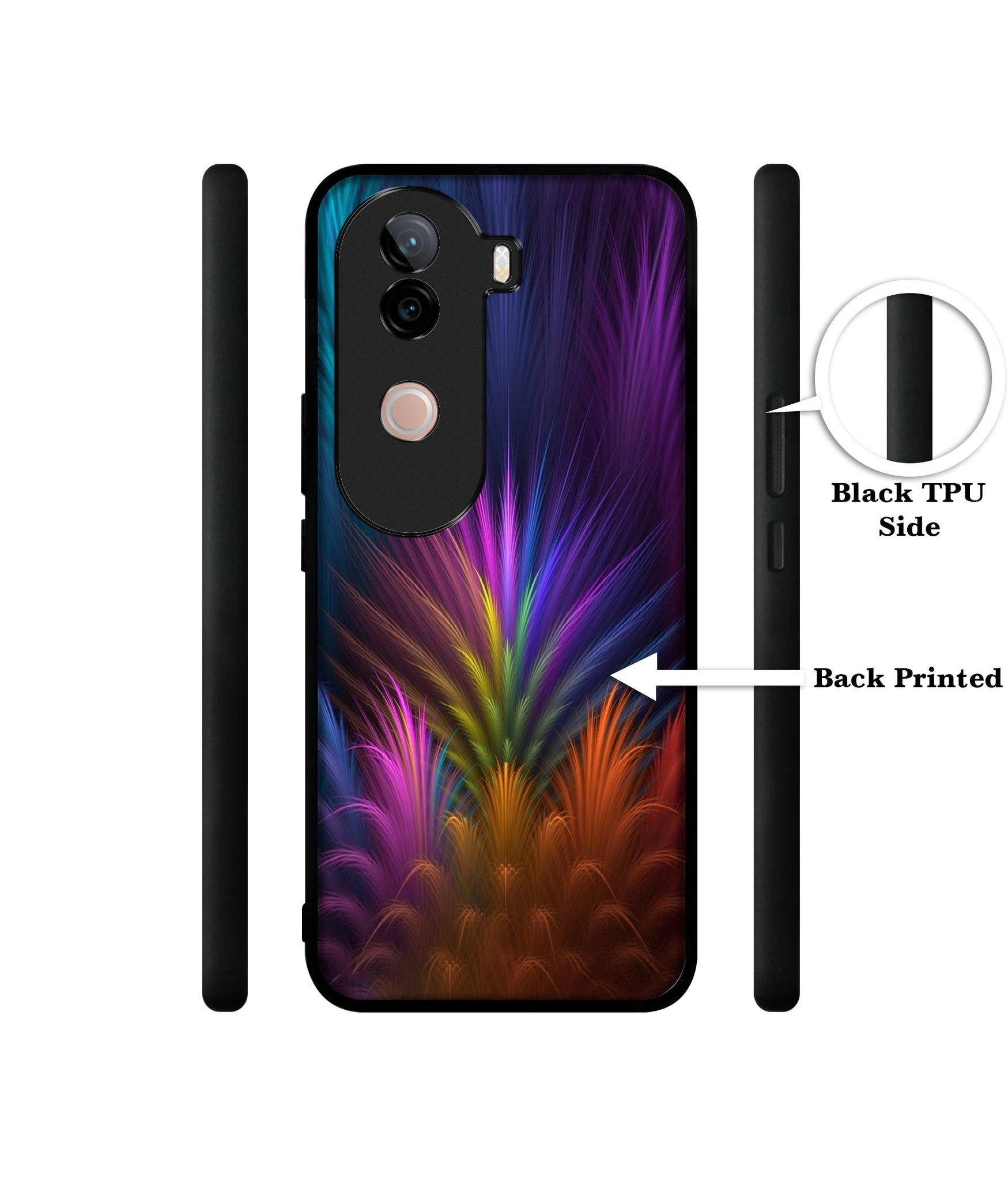 Multicoloured Design Designer 2D Printed Back Case Cover for Vivo V40e 5G / iQOO Z9s 5G