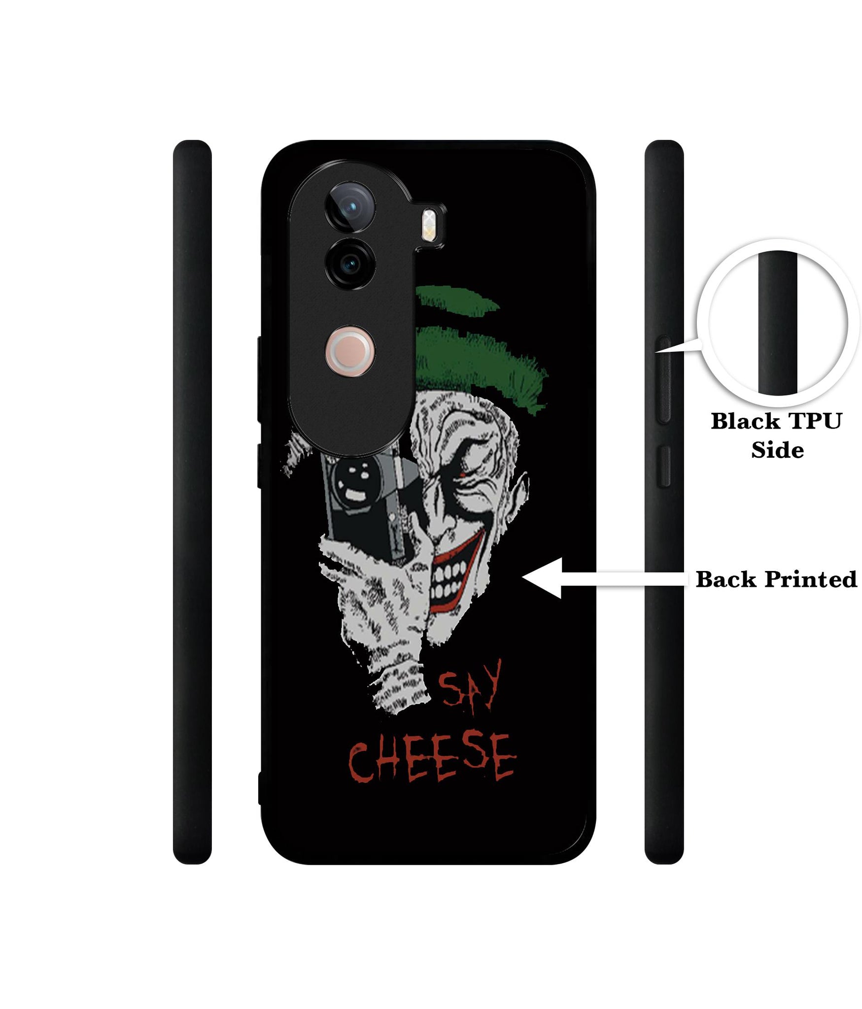 Joker Say Cheese Design Designer 2D Printed Back Case Cover for Vivo V40e 5G / iQOO Z9s 5G