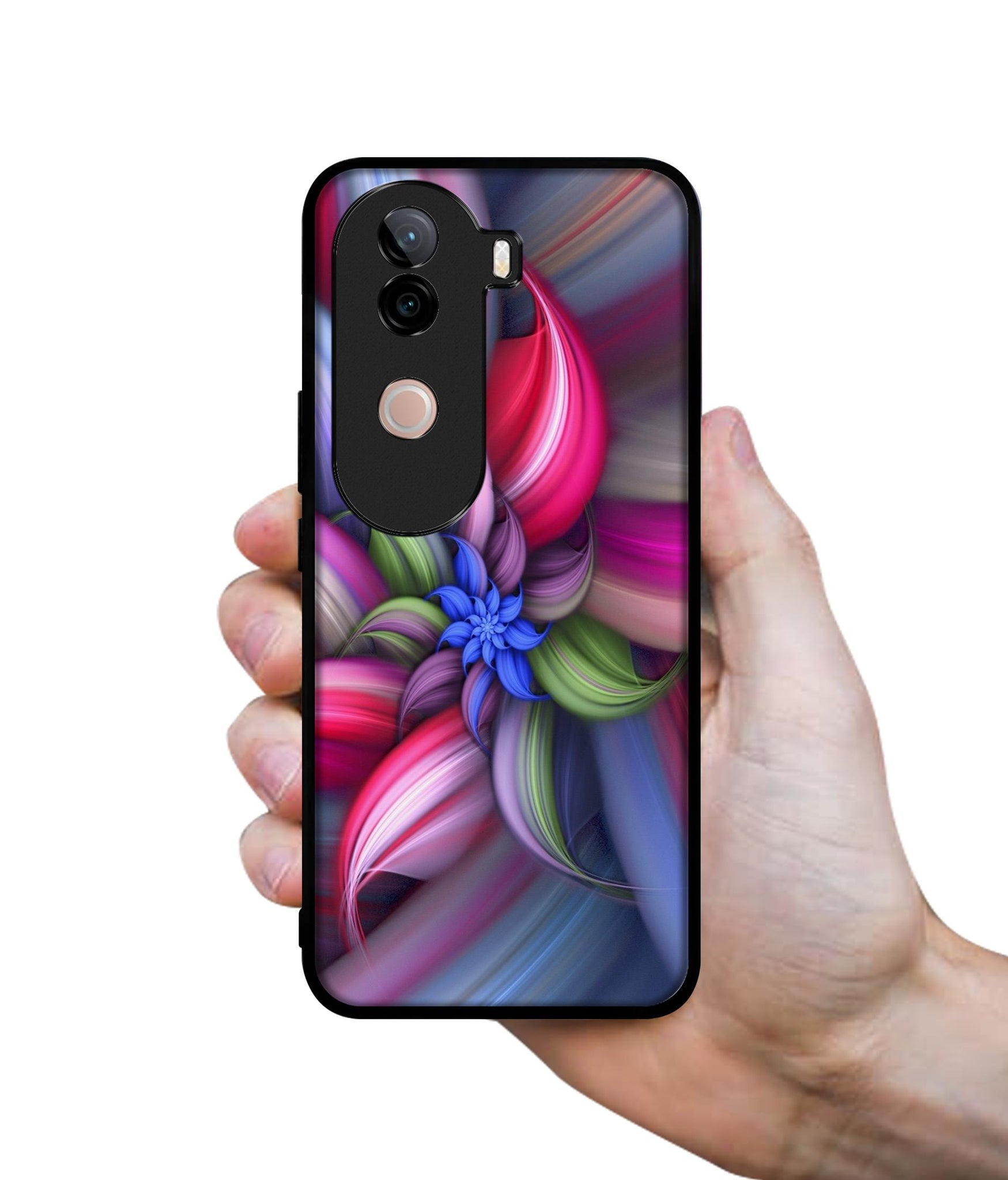 Colorful Flower Design Designer 2D Printed Back Case Cover for Vivo V40e 5G / iQOO Z9s 5G