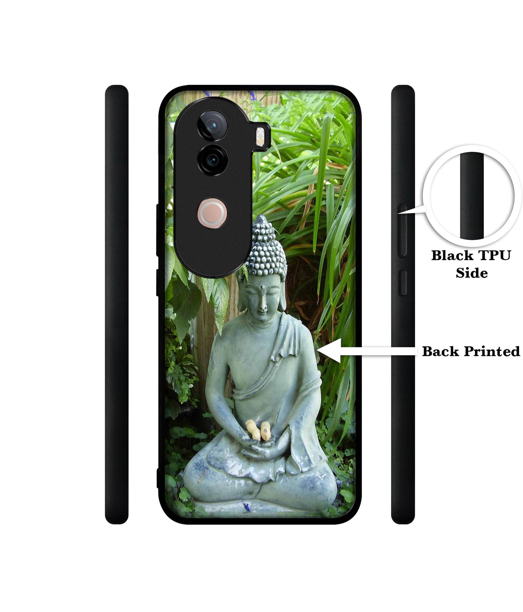 Buddhism Design Designer 2D Printed Back Case Cover for Vivo V40e 5G / iQOO Z9s 5G