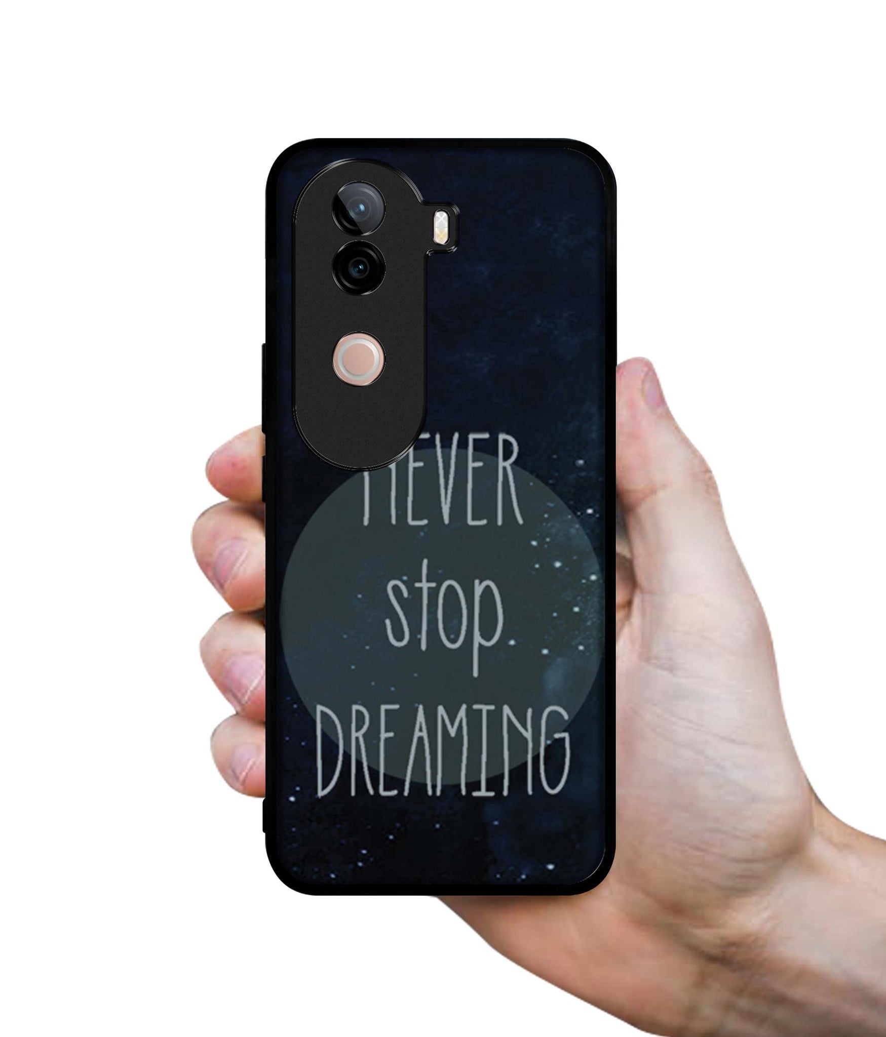 Never Stop Dreaming Design Designer 2D Printed Back Case Cover for Vivo V40e 5G / iQOO Z9s 5G