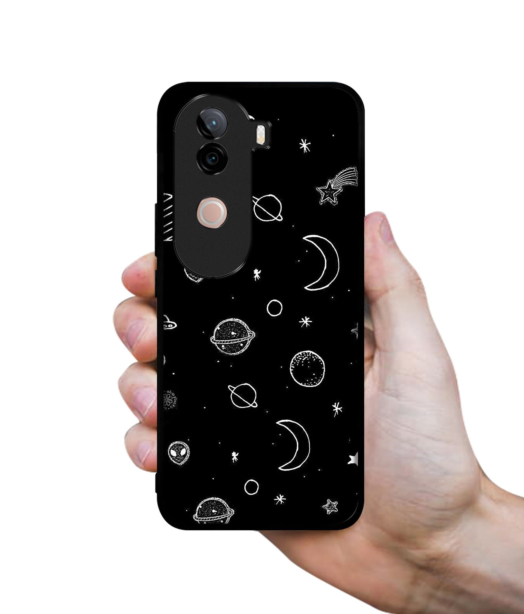 Space Stars Universe Design Designer 2D Printed Back Case Cover for Vivo V40e 5G / iQOO Z9s 5G