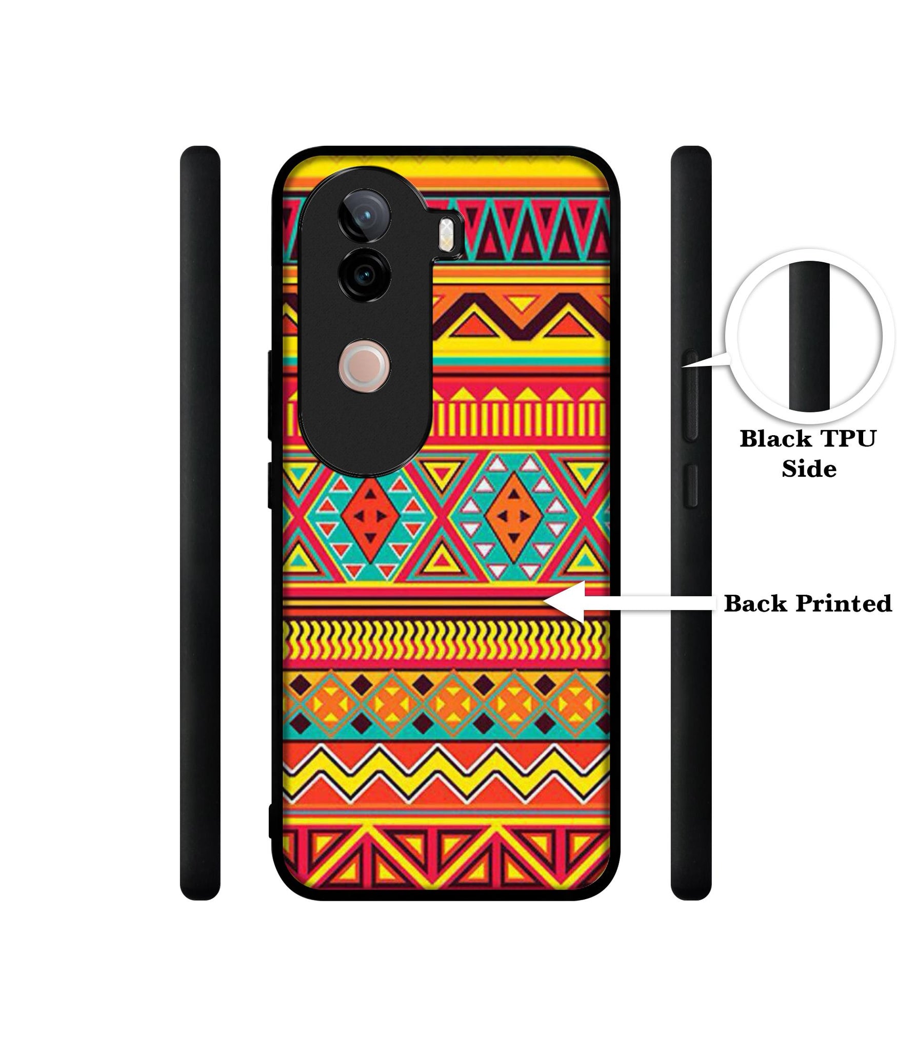 Artistic Rangoli Design Designer 2D Printed Back Case Cover for Vivo V40e 5G / iQOO Z9s 5G
