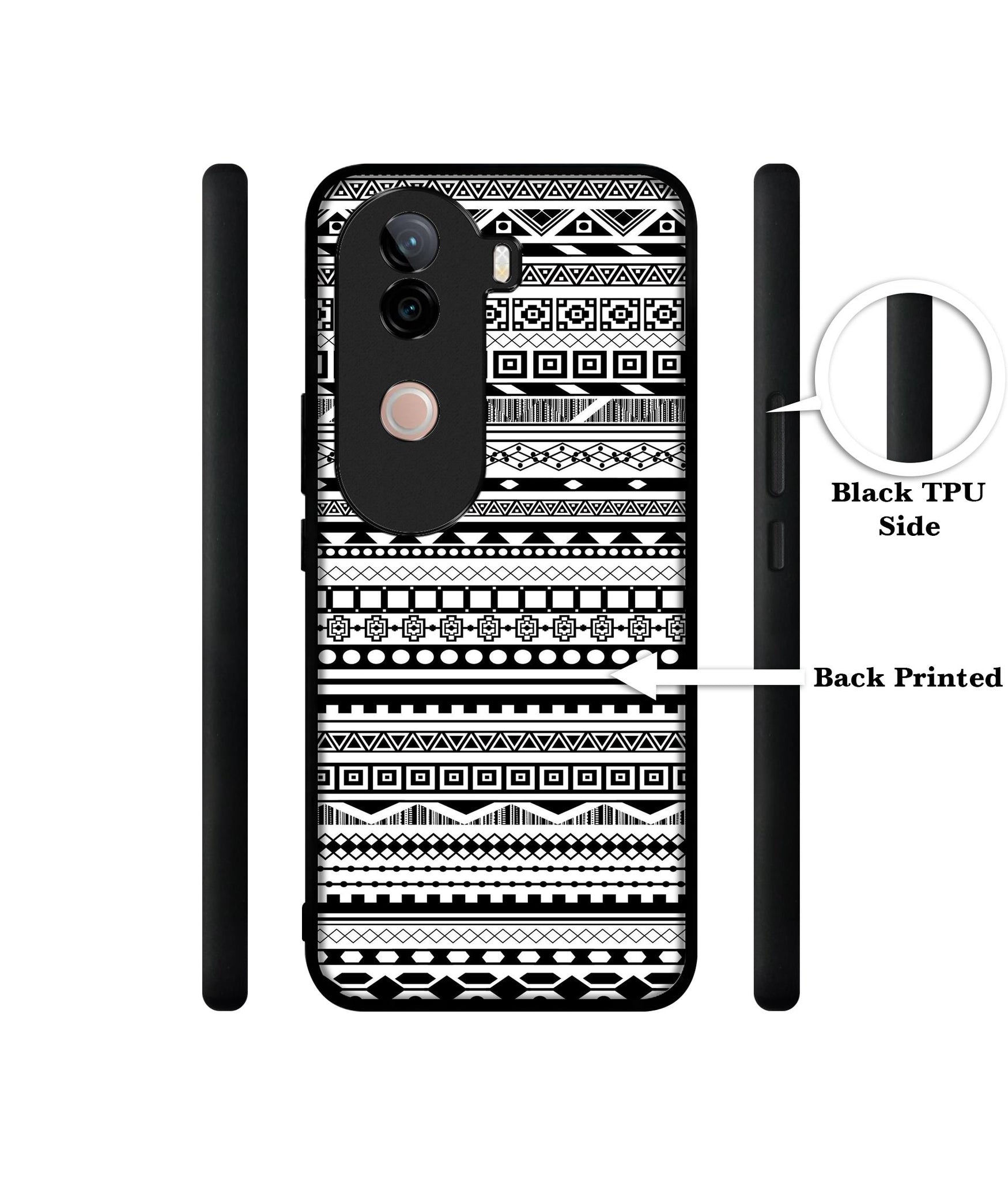 Black & White Patterns Design Designer 2D Printed Back Case Cover for Vivo V40e 5G / iQOO Z9s 5G