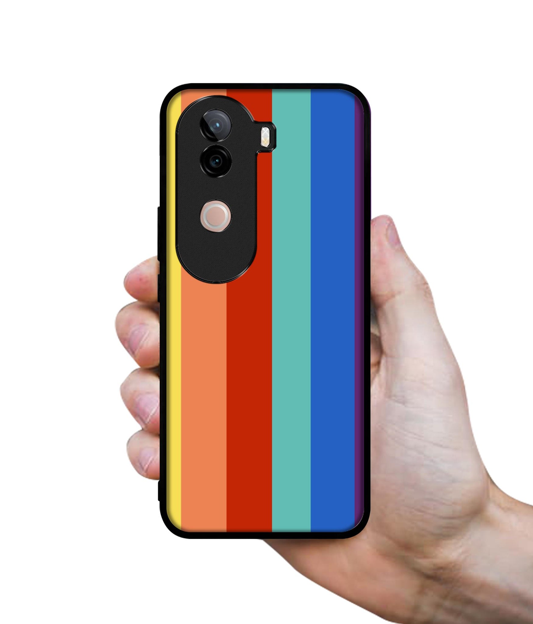 Rainbow Colors Design Designer 2D Printed Back Case Cover for Vivo V40e 5G / iQOO Z9s 5G