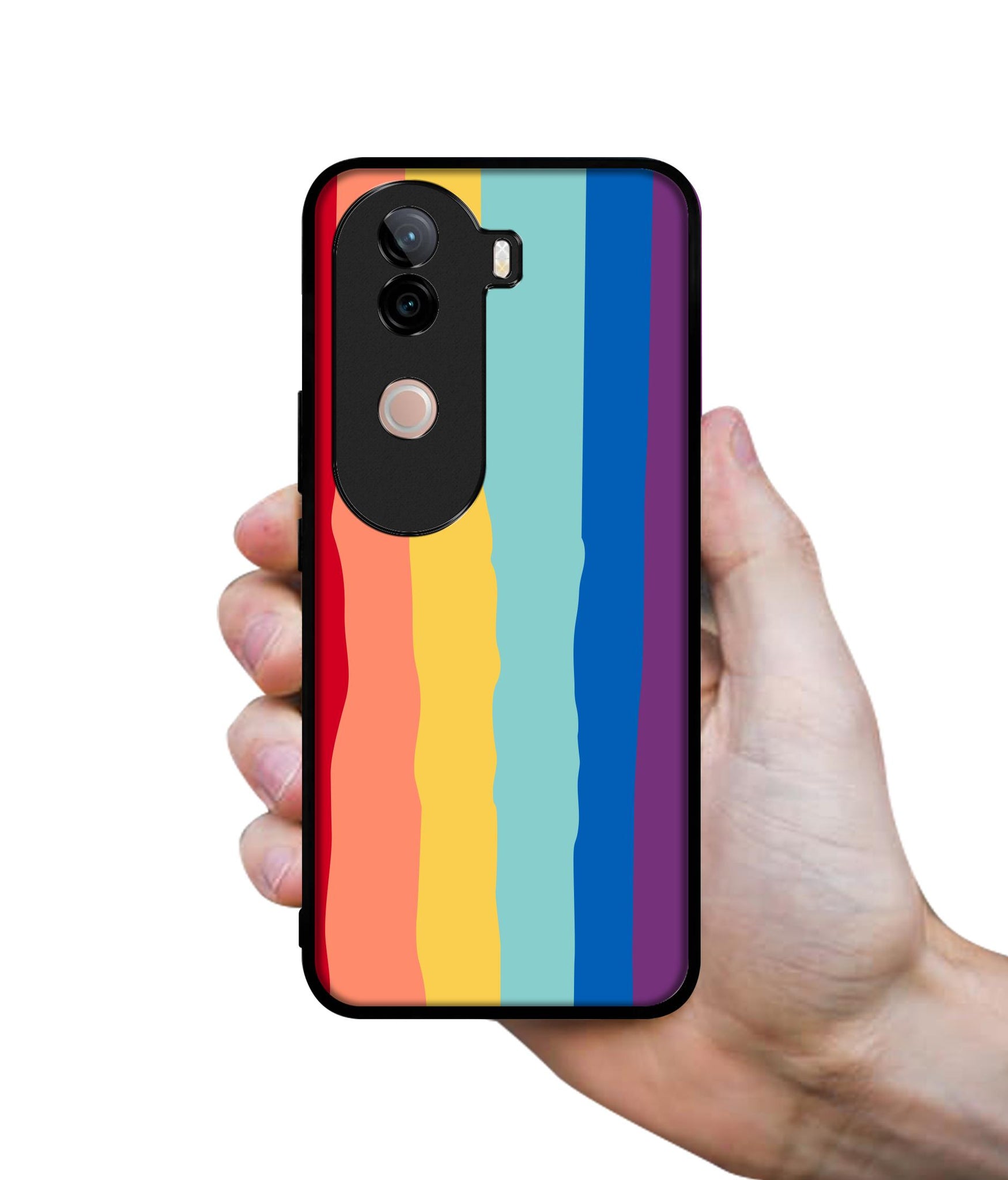 Rainbow Design Designer 2D Printed Back Case Cover for Vivo V40e 5G / iQOO Z9s 5G
