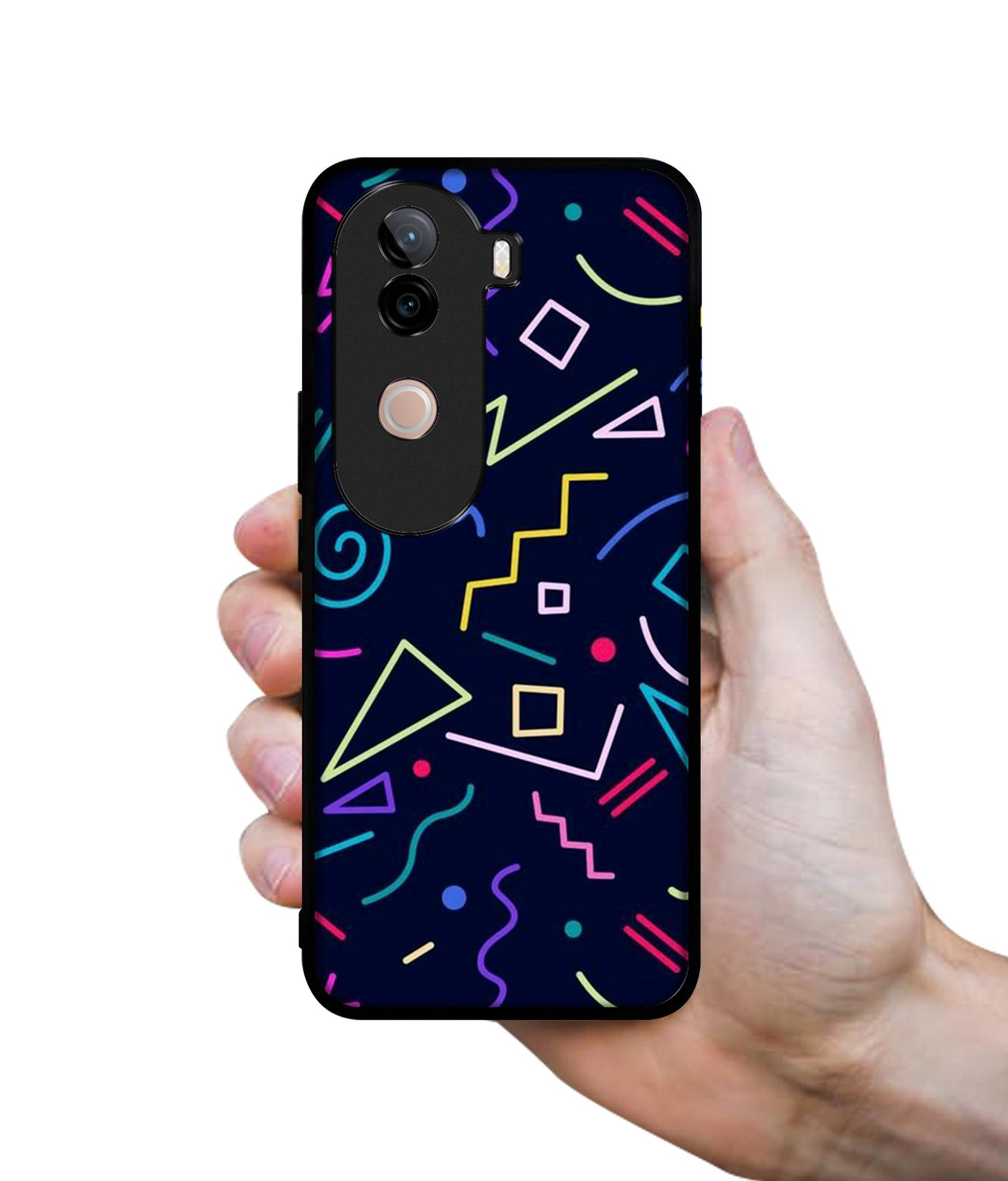 Retro Abstract Design Designer 2D Printed Back Case Cover for Vivo V40e 5G / iQOO Z9s 5G